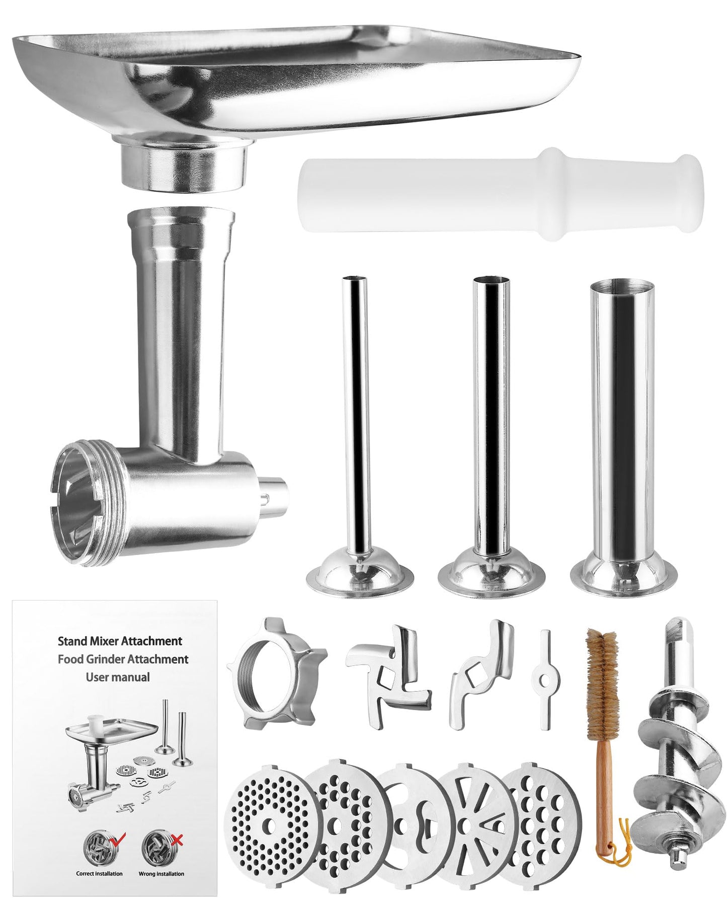 - HOMGEN Meat Grinder Attachment For All Kitchenaid Stand Mixers -