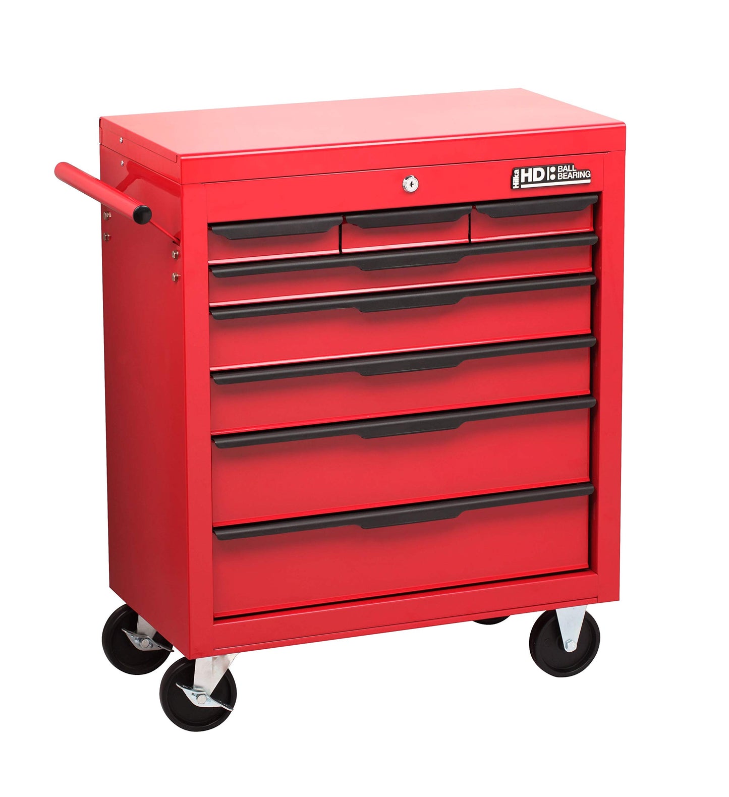 - Hilka Tools G301T8BBS Heavy Duty 8 Drawer Trolley with Lid Storage Bbs  | Red 33v x 67.8 x76.6 -