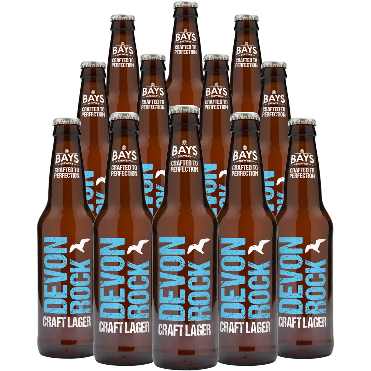 Bays Brewery Multiple Award-Winning British Craft Beer - Case of 12x 330ml Bottles (Devon Rock 4.5%)