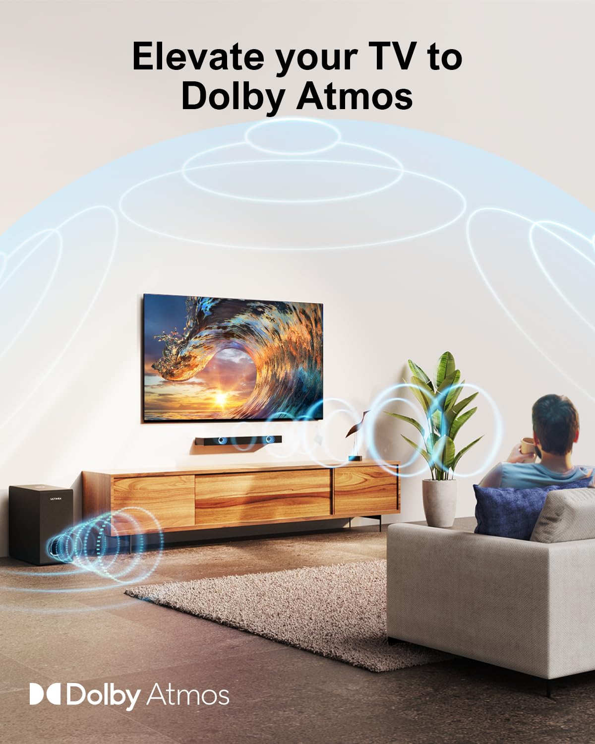 - ULTIMEA Sound Bar for TV |  Dolby Atmos | Soundbar -