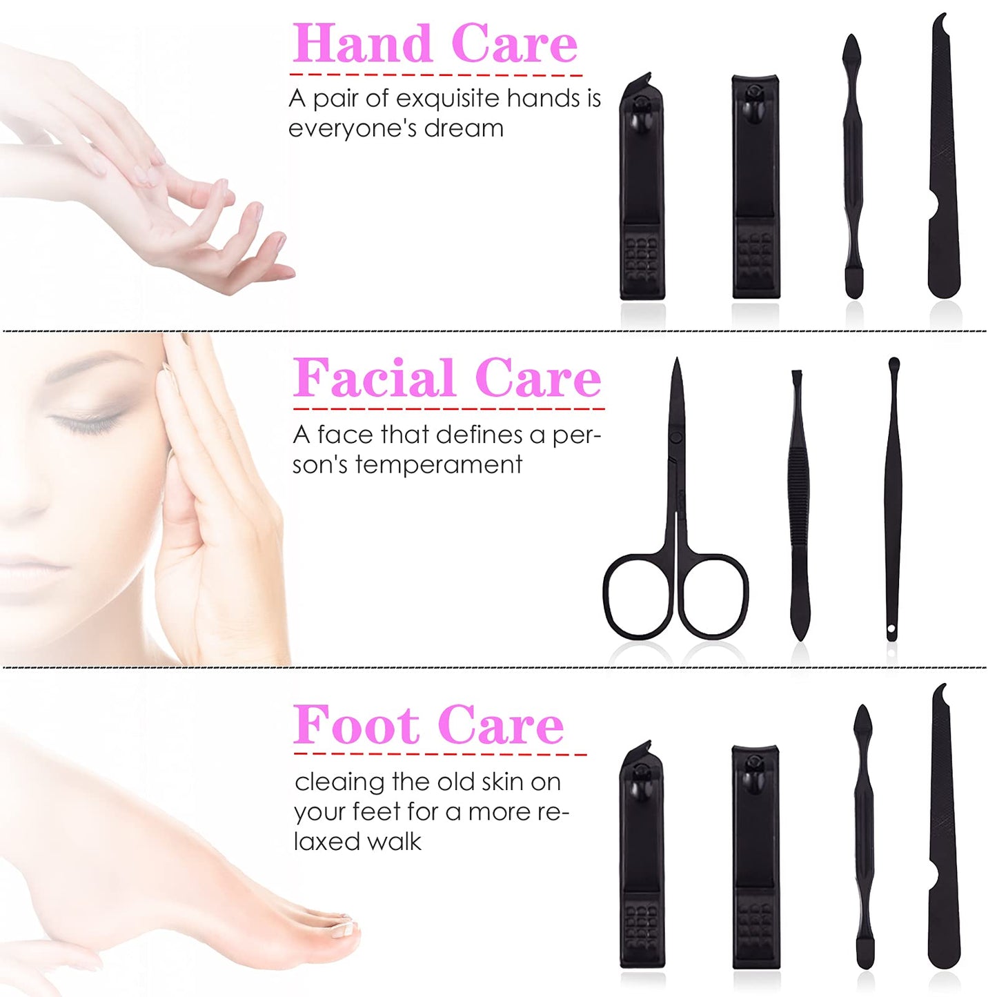 - Professional Manicure Stainless Steel Set | 7 pcs Portable Nail Clippers Set | Pedicure Set -