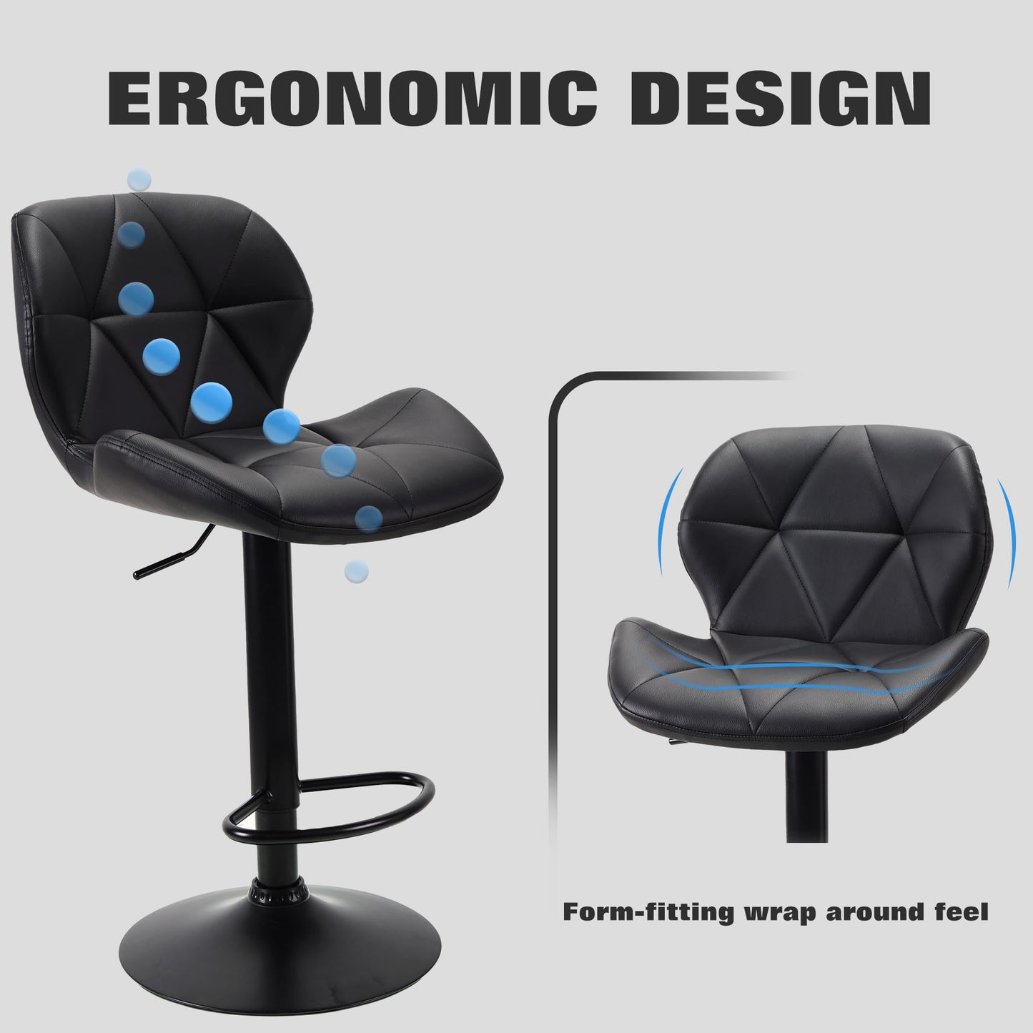 - WangPangzi Bar Stools Set of 2 Bar Chairs,Modern Height Adjustable Kitchen Stools