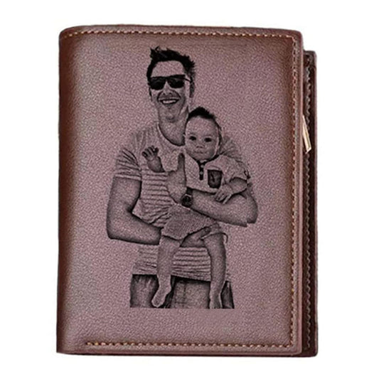 - Personalized Engraved Wallet | Custom Photo Leather Wallets for Men | Birthdays Day Gift -