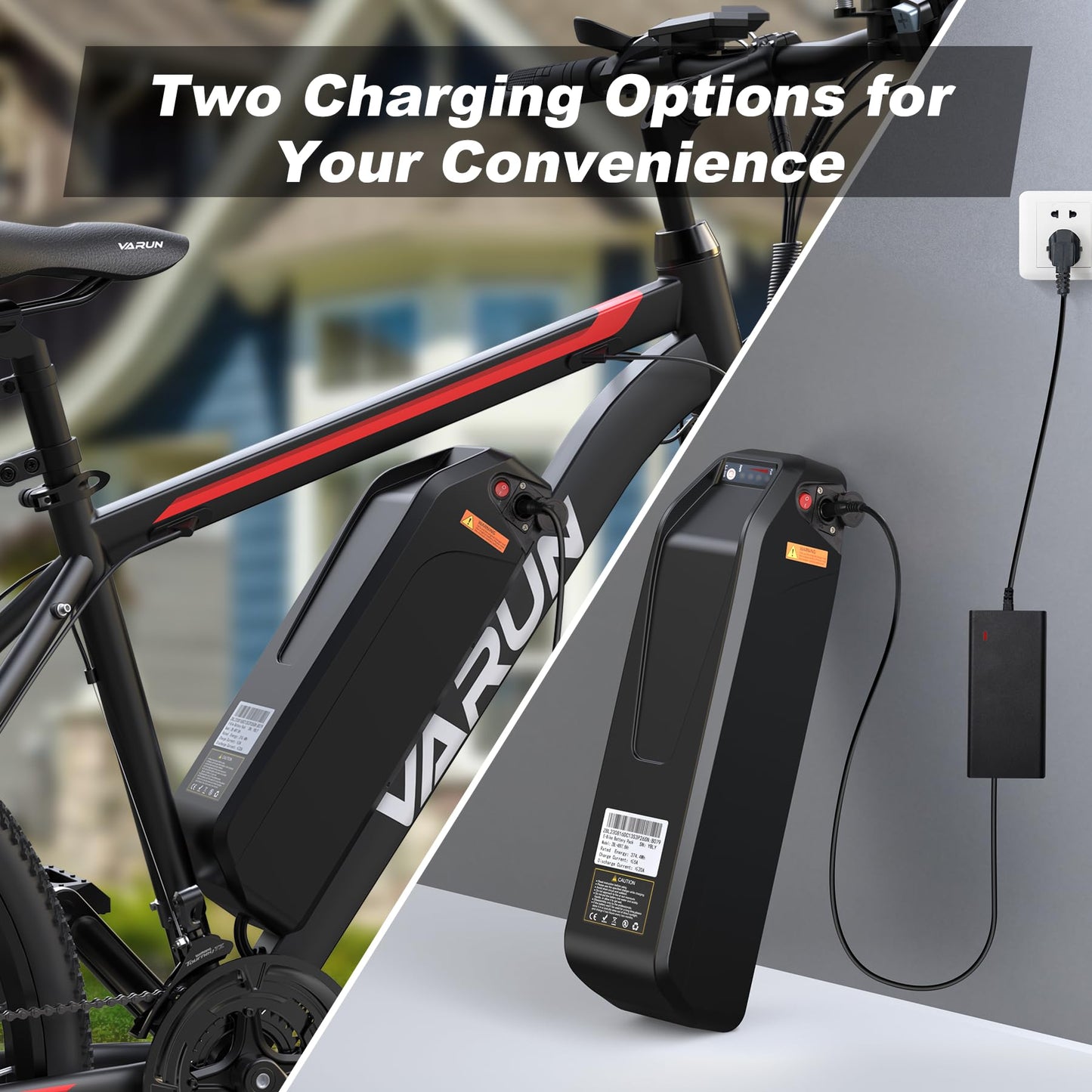 - VARUN 24"/26" E-Bike with 36V/48V Removable Battery, 250W Motor, Electric Mountain Bike -