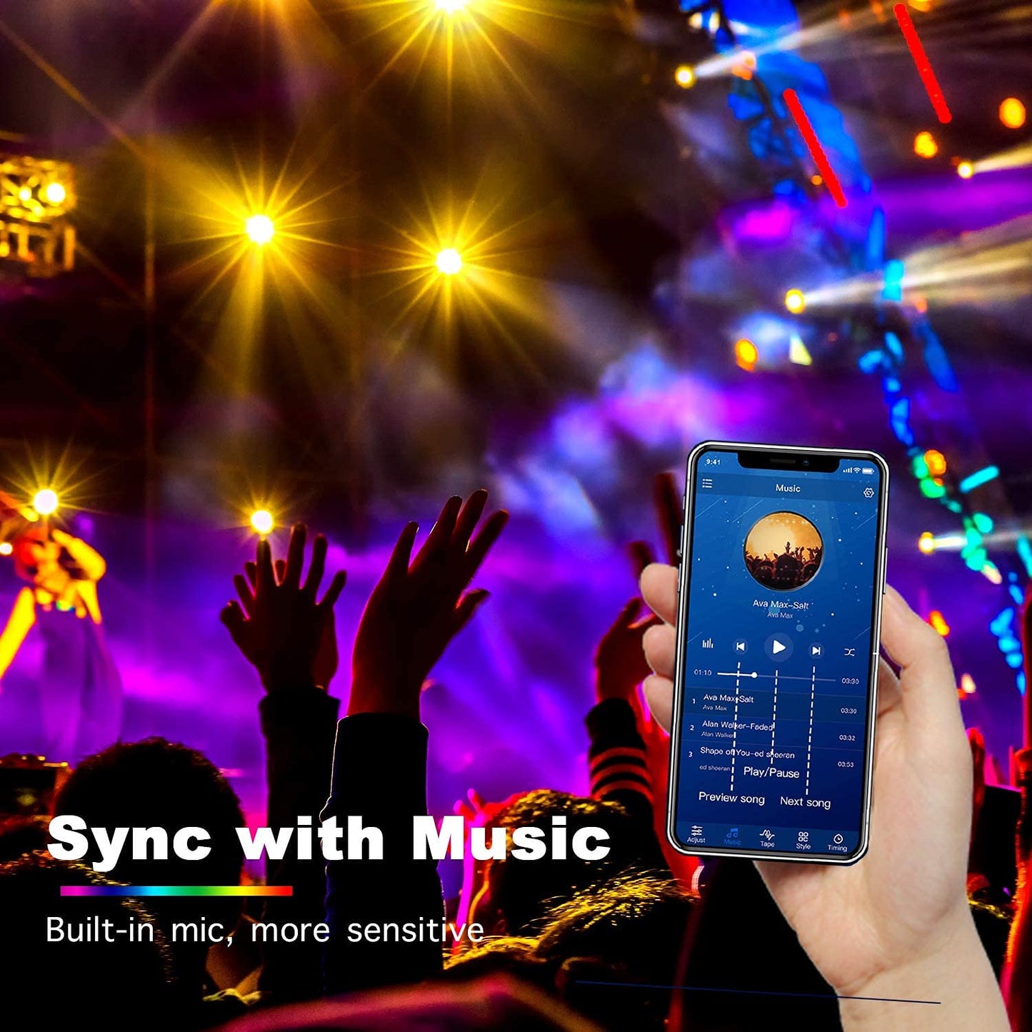 - phopollo Led Strip Light | 20m led Light Strips with Remote & App | Music Sync Mode -