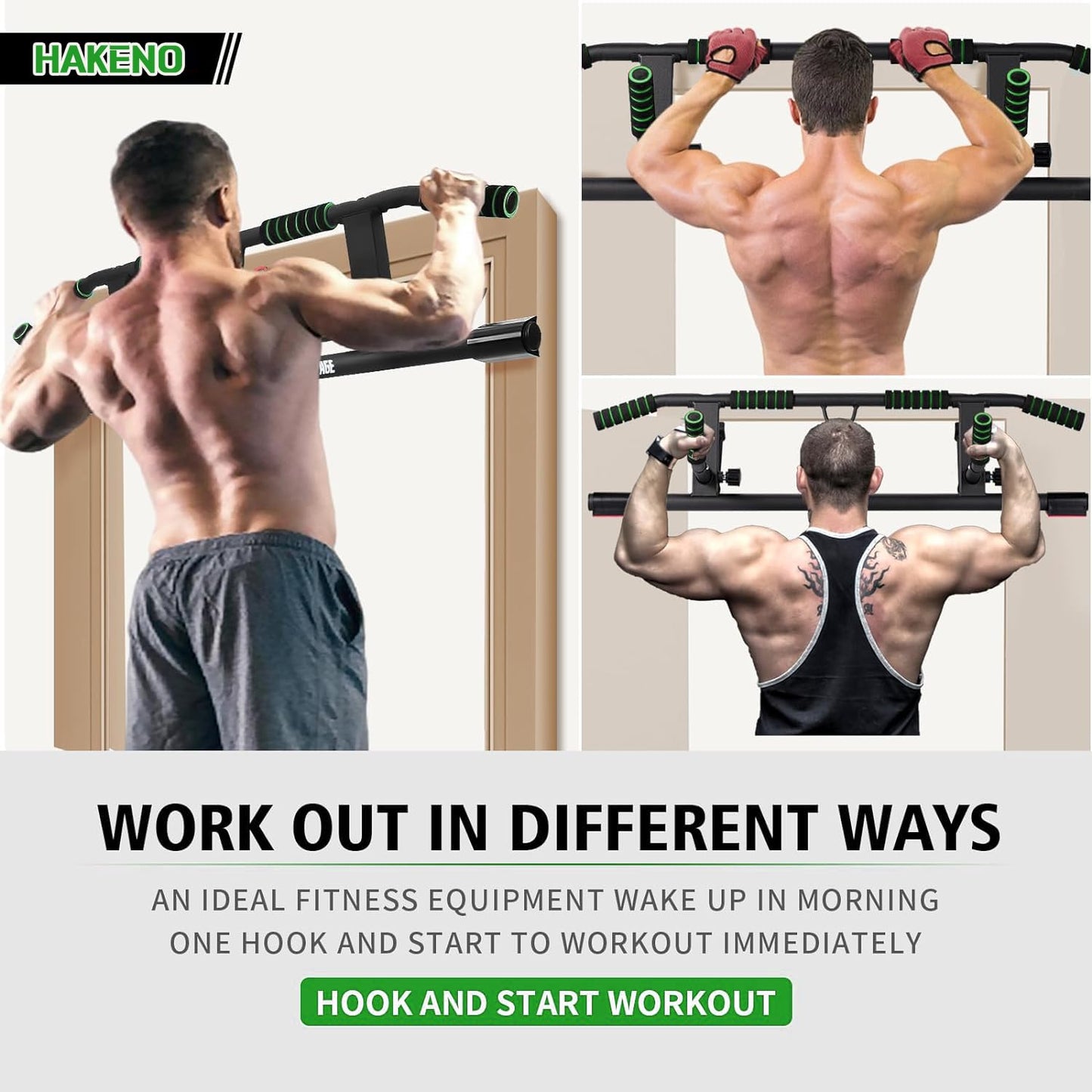 - Pull Up Bar For Doorway | Pull up bar With Enhanced Smart Hook Angled Grip -