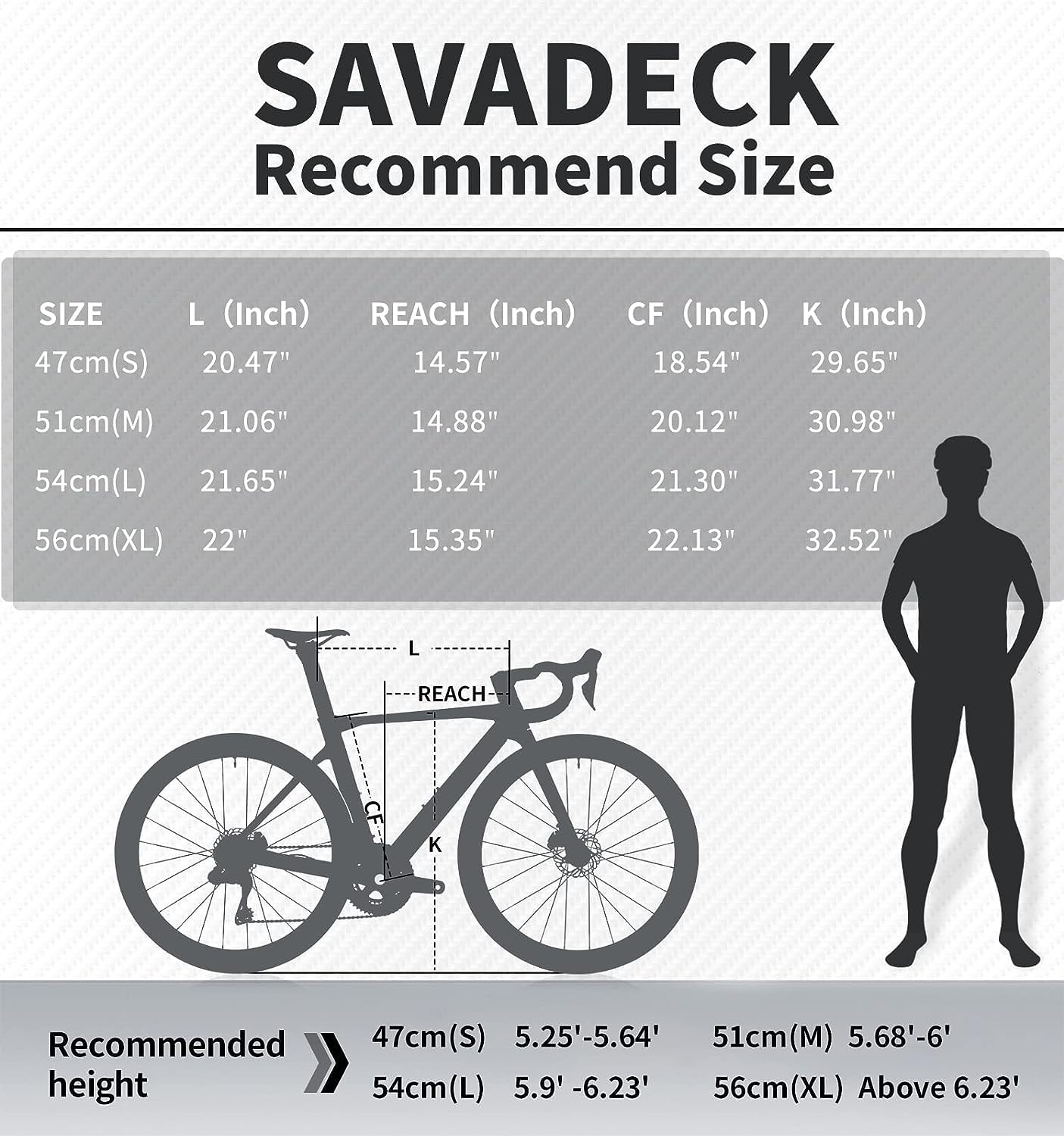 - SAVADECK Carbon Road Bike |T800 Carbon Fiber Frame | 700C Racing Bicycle -