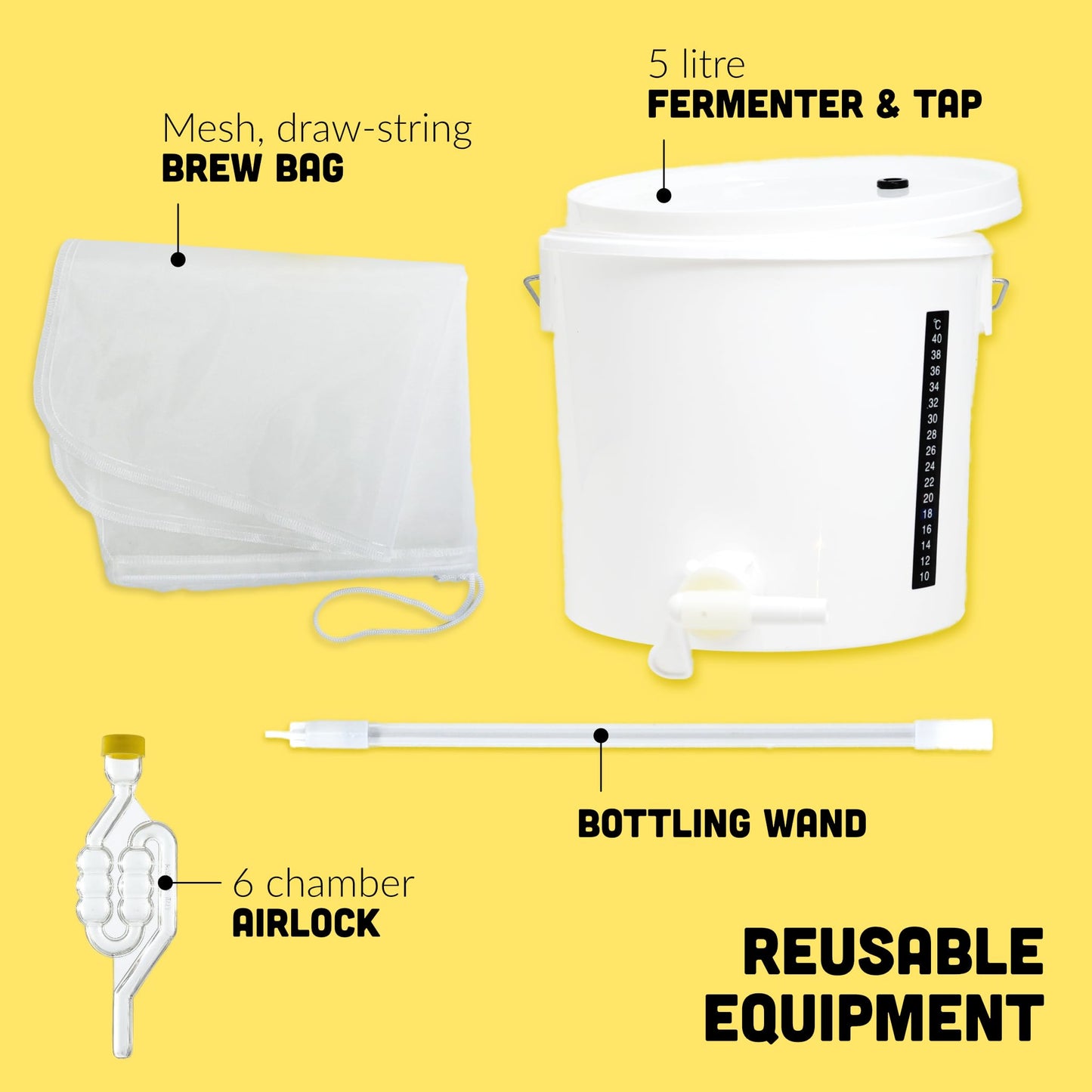 - Fully Topped IPA Home Brew Starter Kit | Beer Making Kit | 5L of Beer | Beer Gift -