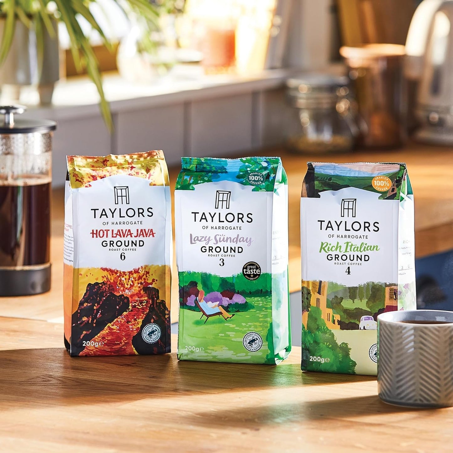 - Taylors of Harrogate Ground Coffee | (Each Pack 200g) | Pick Any 6 from 12+ Flavours -