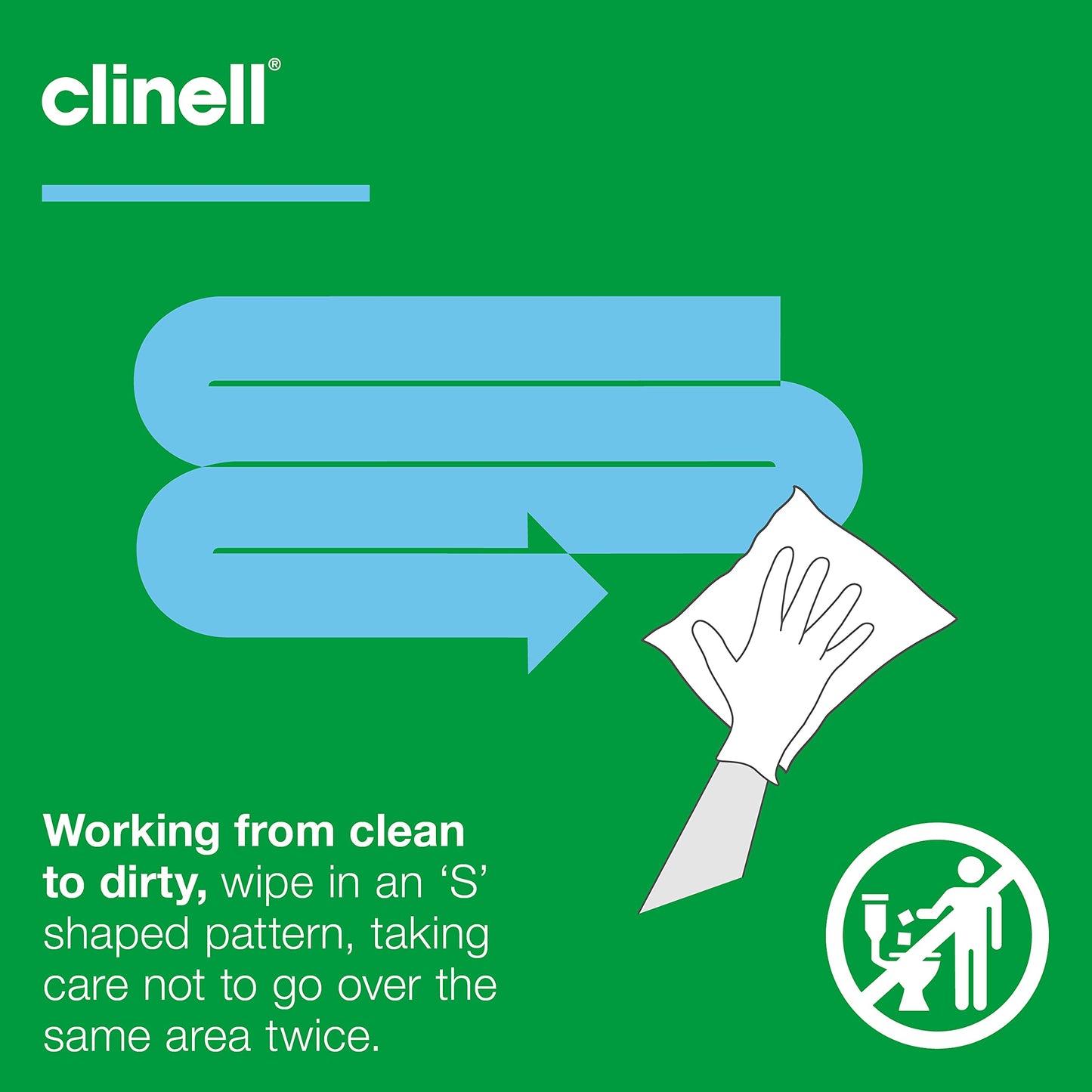 Clinell Universal Cleaning and Disinfectant Wipes for Surfaces - Pack of 100 Thick Wipes - Multi Purpose Wipes, Kills 99.99% of Germs, Quick Action - 255mm x 175mm