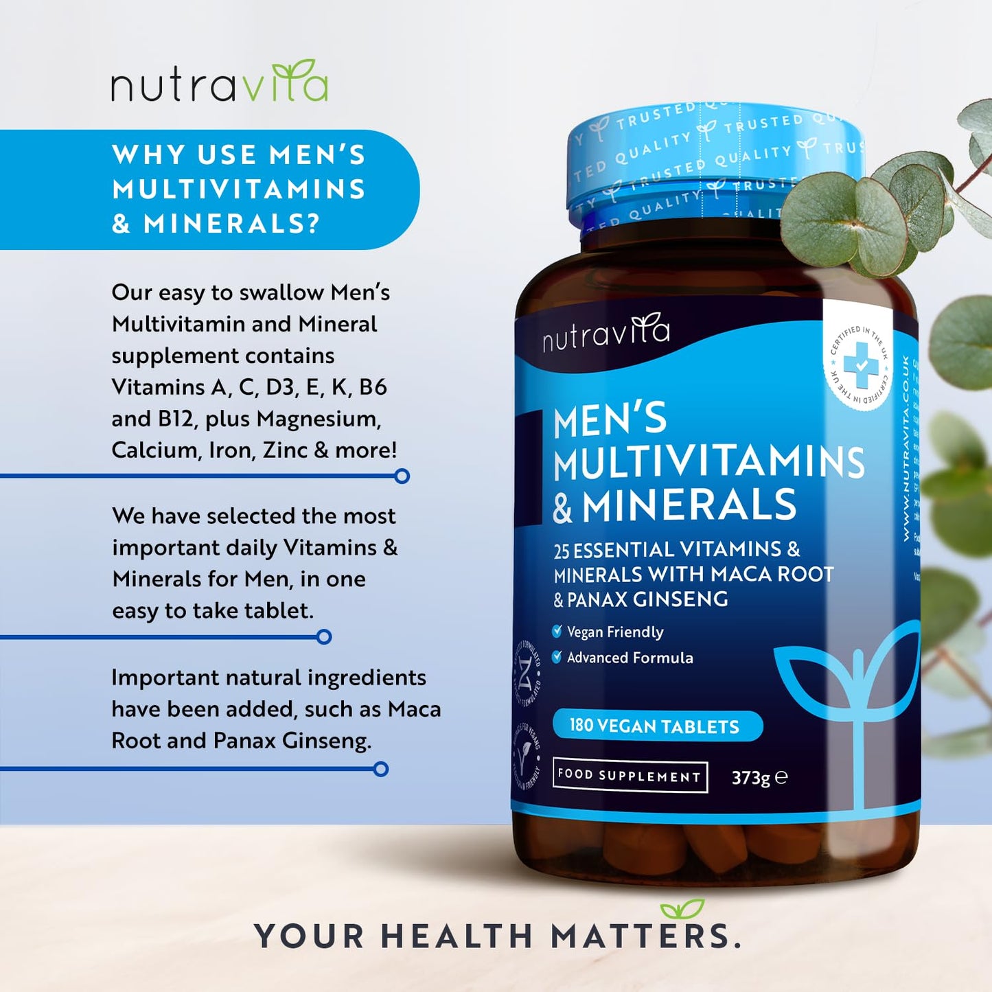 - Men's Multivitamins and Minerals | 25 Essential Active Vitamins and Minerals -