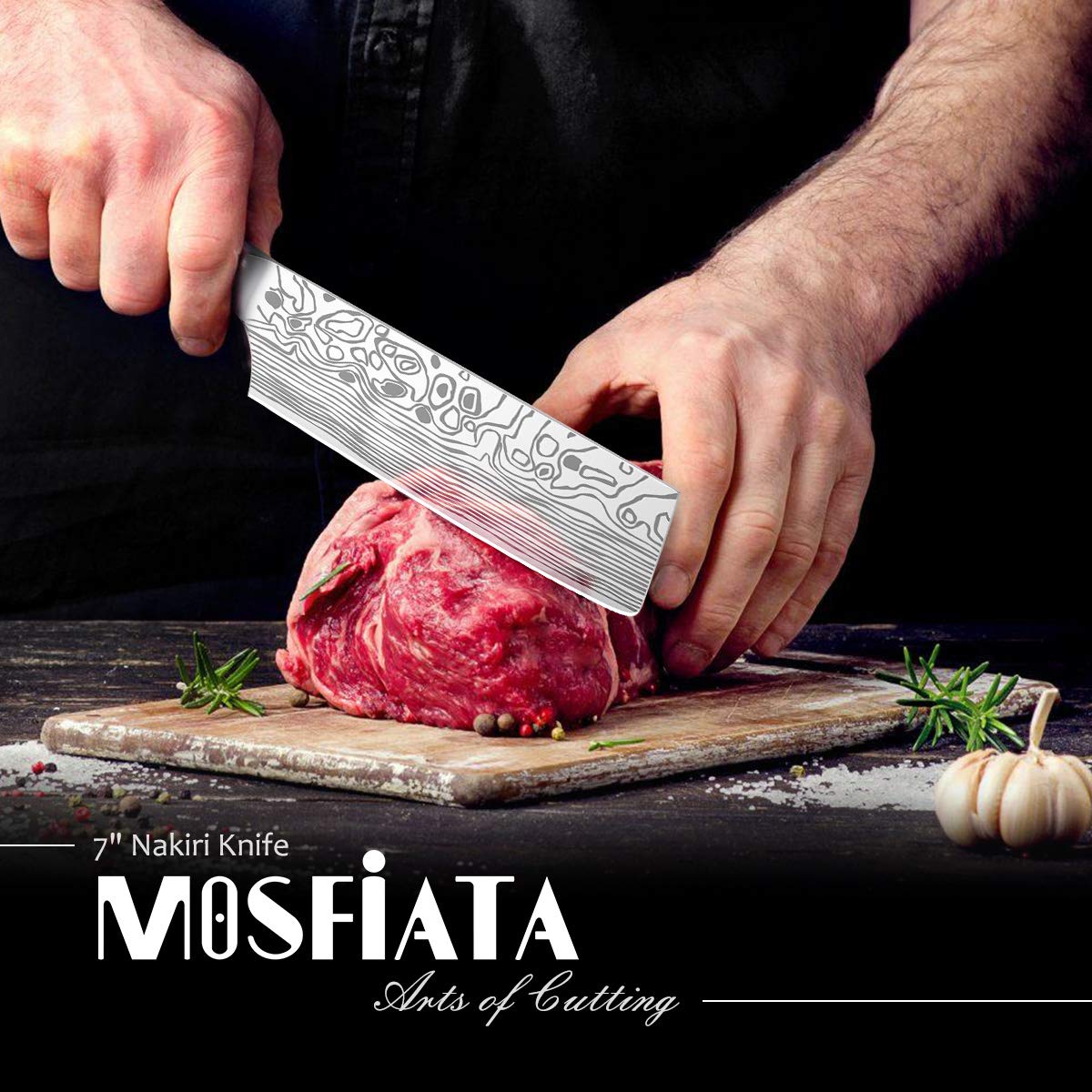 - MOSFiATA 7inch Chef Knife | Professional Chef's Kitchen Knife | Forged High Carbon -