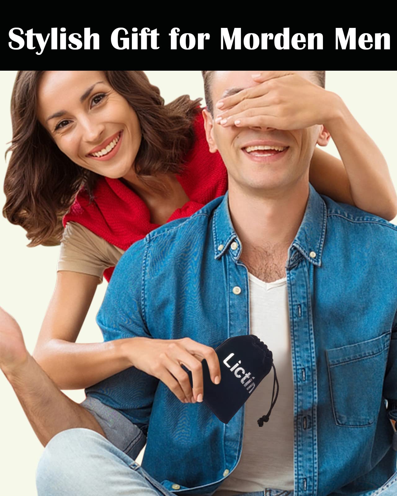 - Lictin Men's Cufflinks Cuff Links for Men | 5 Pairs Stainless Steel Classic Tone Cufflinks -