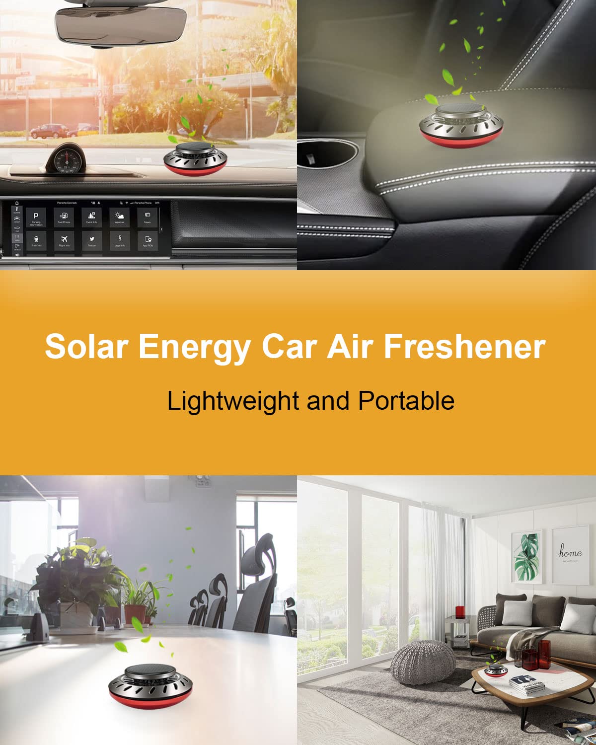 Car Air Fresheners for Men | Car Scent Air Freshener with New Car Smell | Strong Solar Car Diffuser with Odour Eliminator Technology | Long Fragrance Car Accessories for Men | Ikeda Air Freshener Car