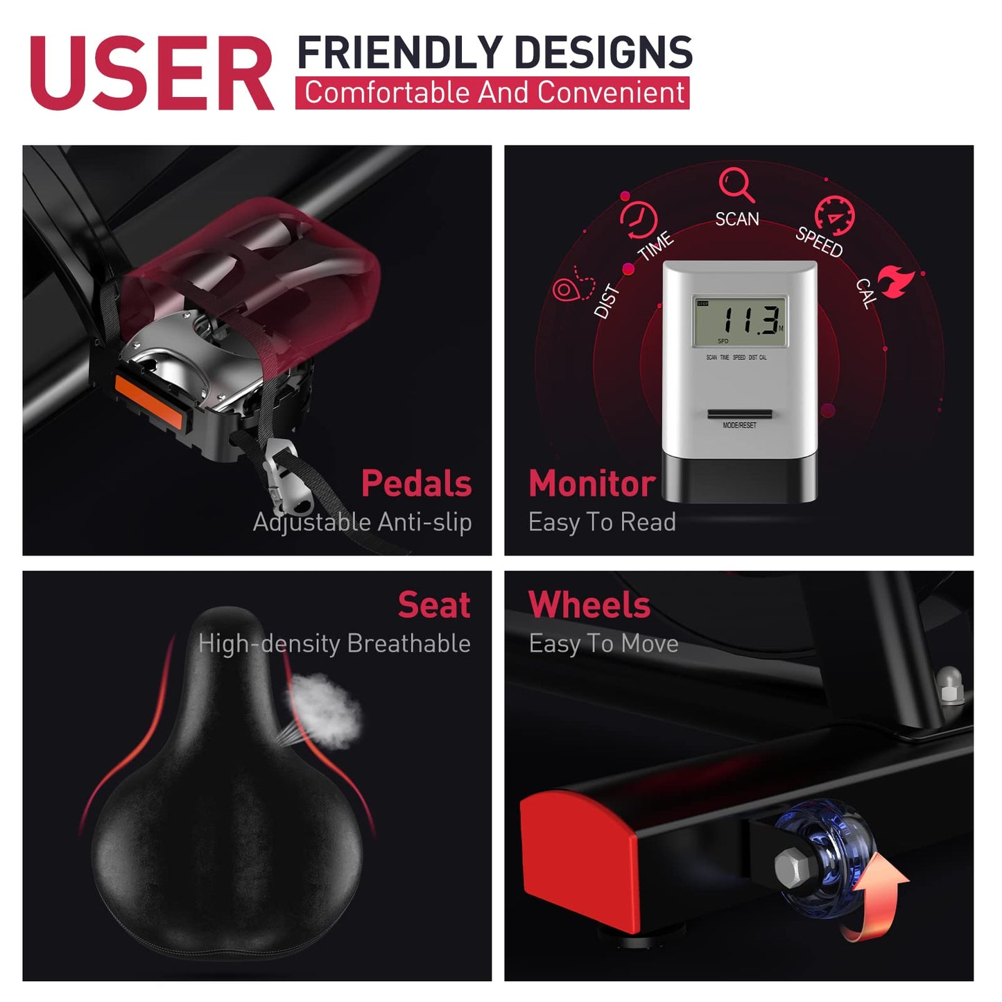 - JOROTO X2 Exercise Bike For Home Use | 136kg Weight Capacity & Magnetic Resistance -