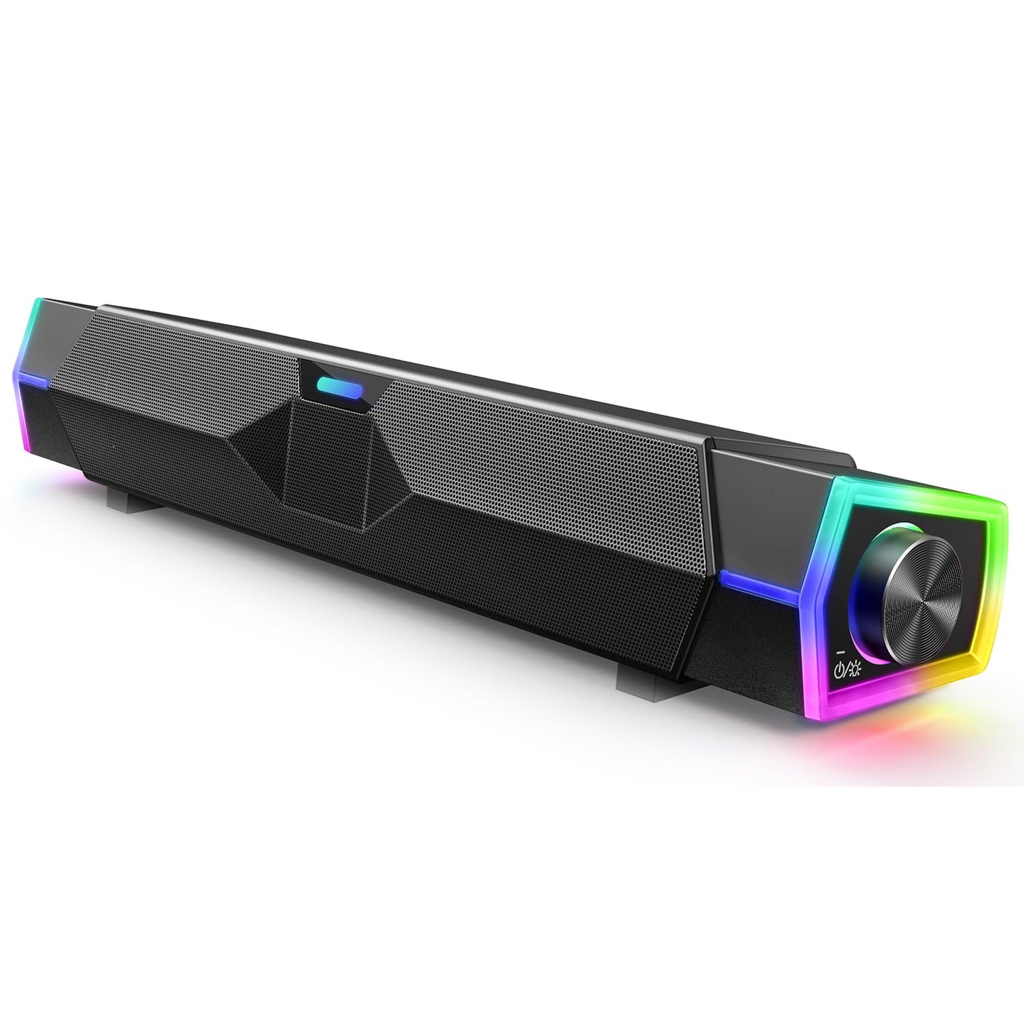 Bazivve V18 Plus Computer Speakers, USB Powered Bluetooth V5.3 Computer SoundBar, RGB PC Gaming Speakers for Desktop Laptop Phone, Black