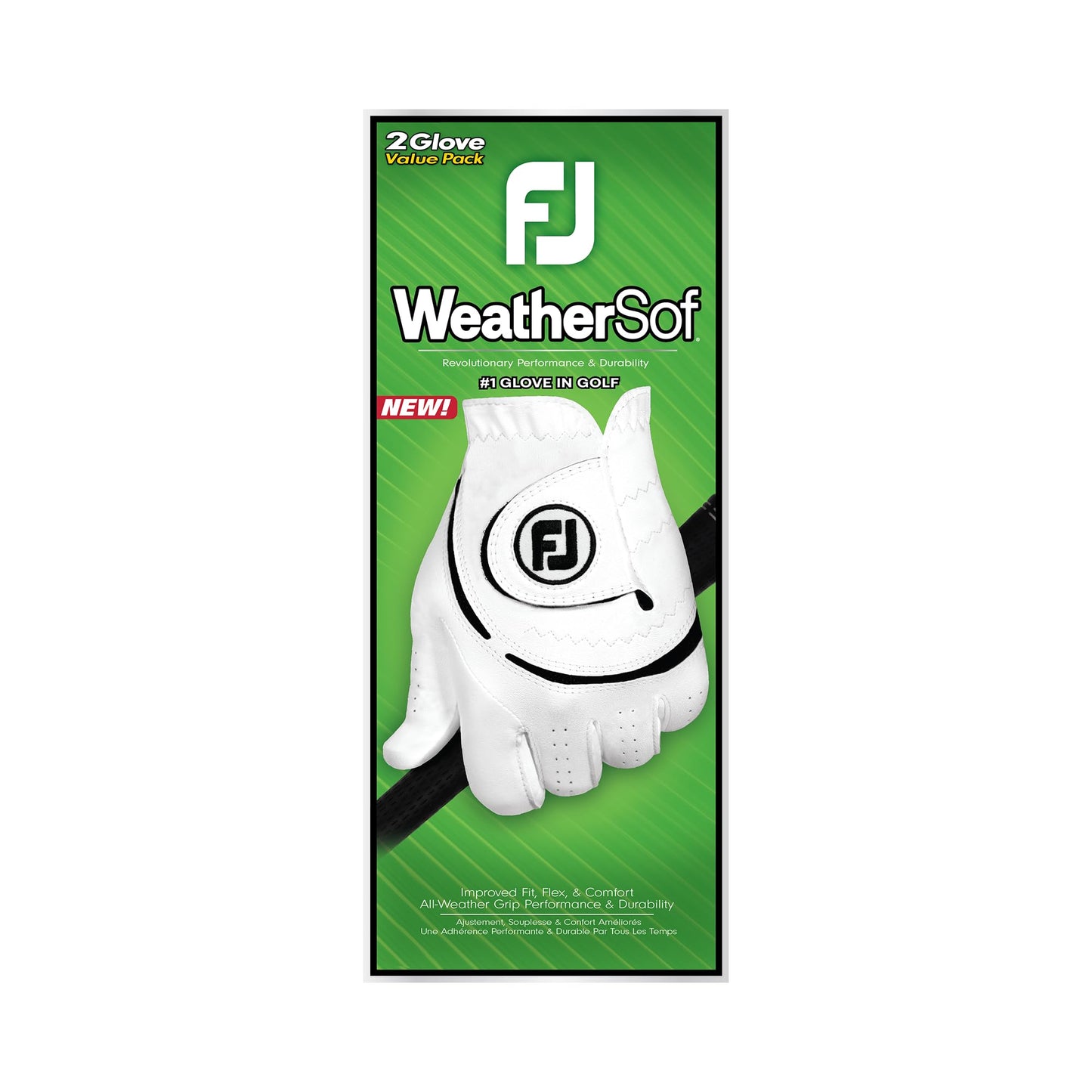 - FootJoy WeatherSof Men's 2-Pack Golf Glove | White -
