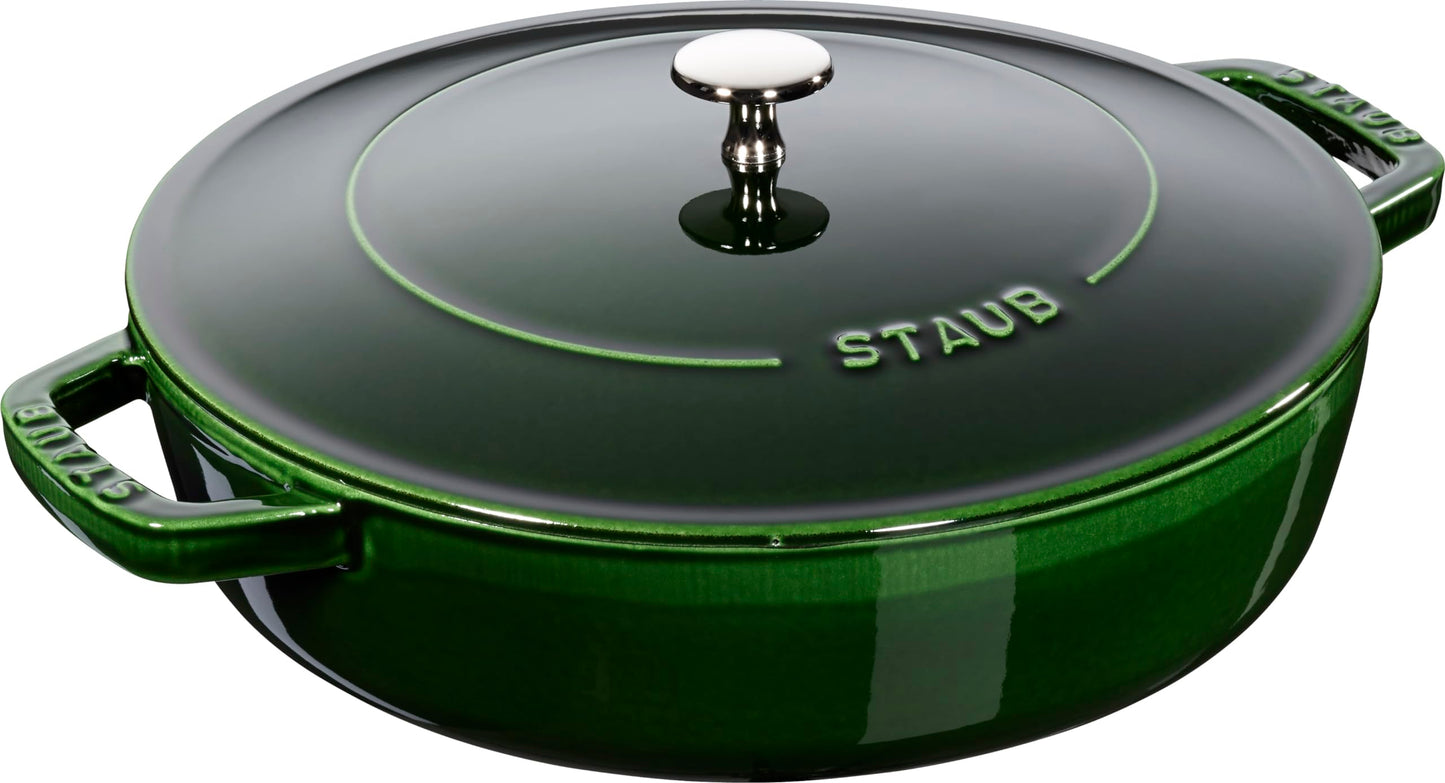 - STAUB | 40511-478-0 | Cast Iron Chistera | 28 cm | Basil Green -