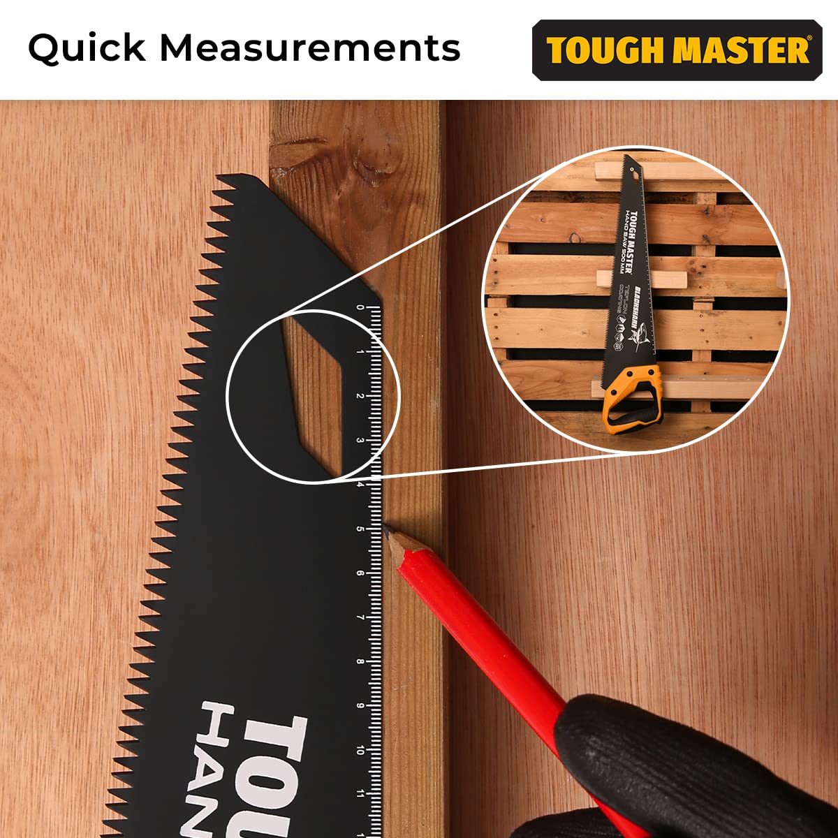 - TOUGH MASTER Hand Saw 500mm | 7TPI Comfortable Non-Slip Handle -