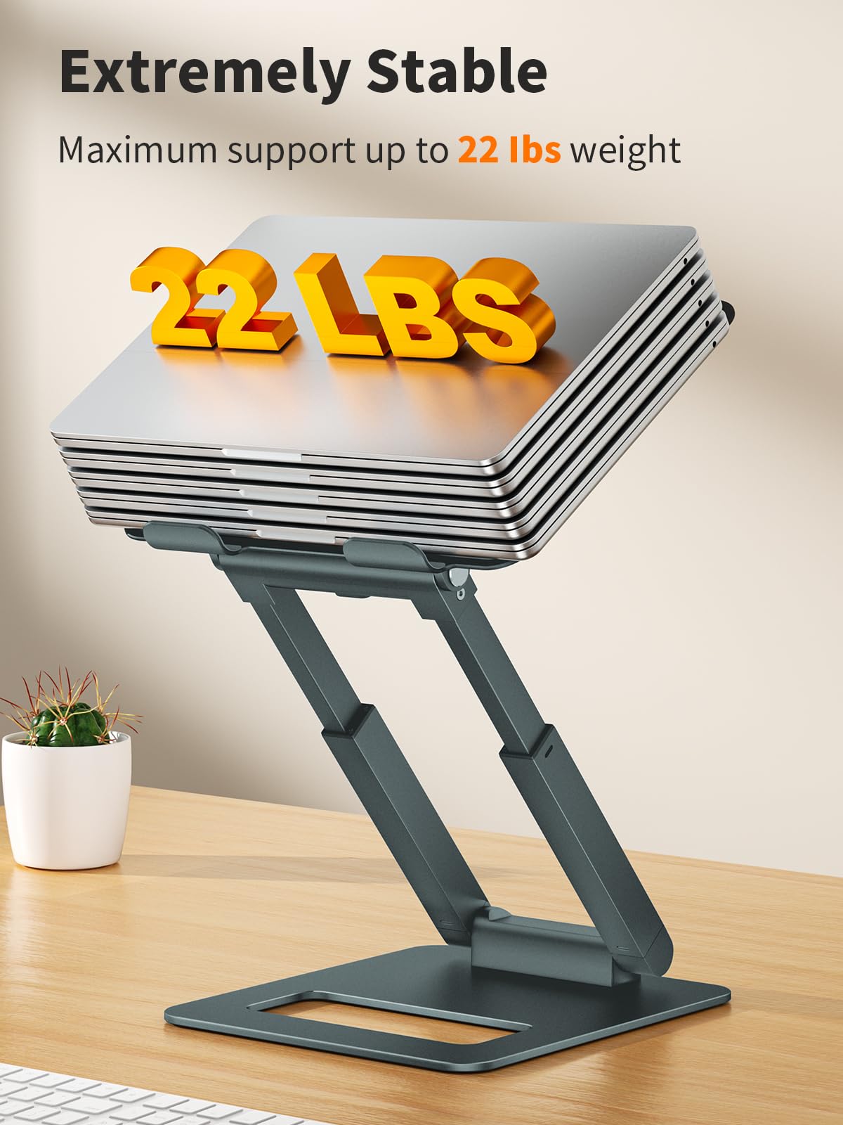 - Laptop Stand For Desk | Adjustable Height | Ergonomic Sit/Stand Computer Stand -