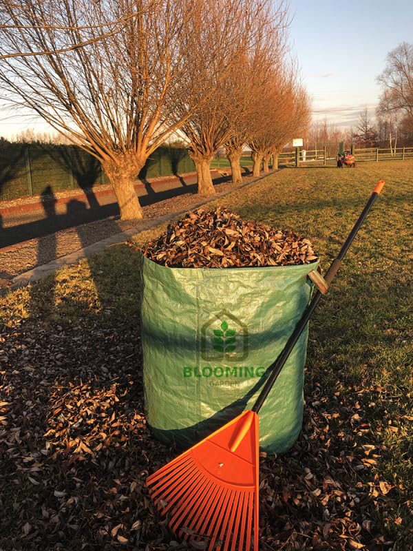BloomingGarden Heavy Duty Garden Waste Bags 272L x 2 - Reusable Garden Sacks with Handles - Water Repellant - Industrial Fabric