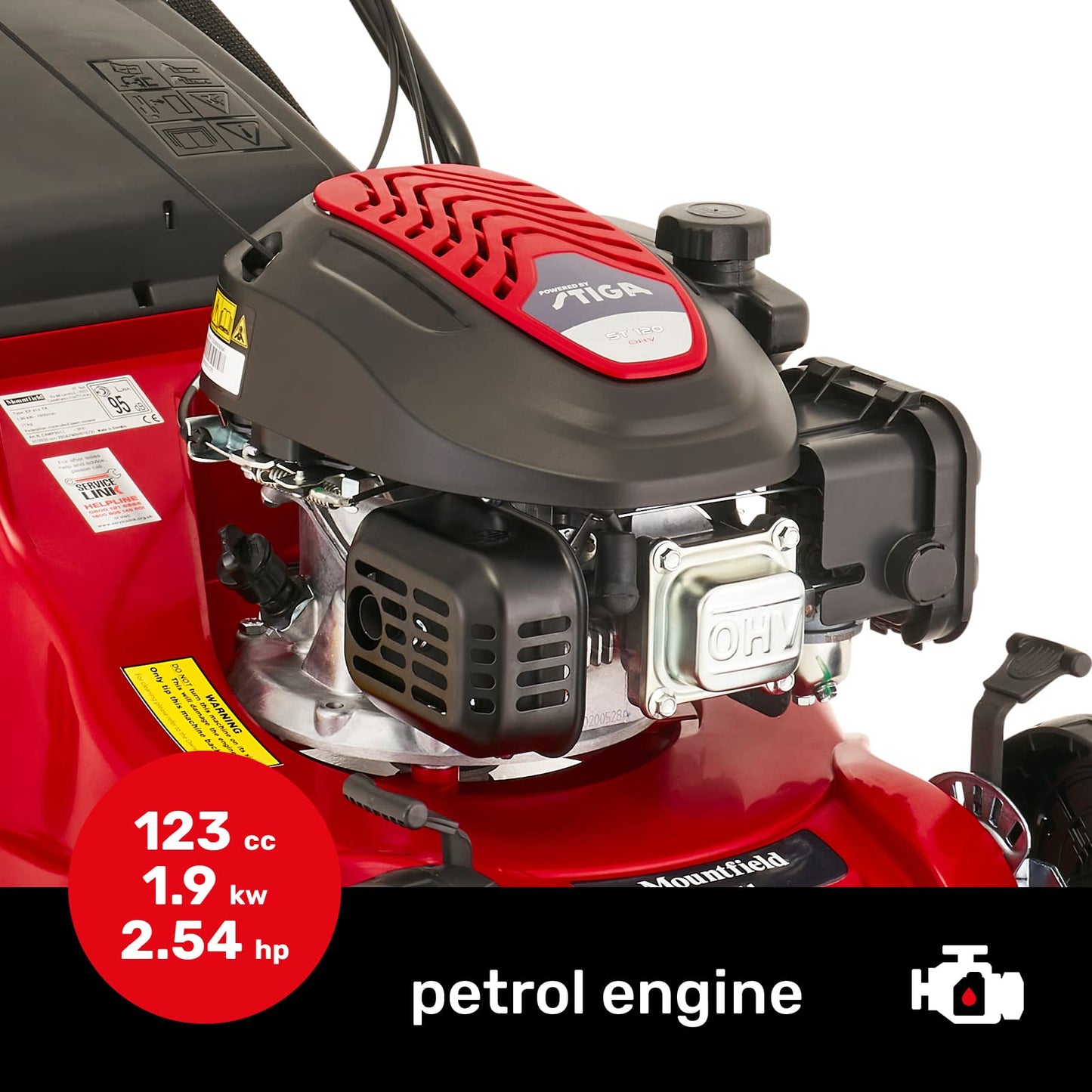 - Mountfield SP41 Petrol Lawnmower | Self-Propelled | 39cm Cutting Width -
