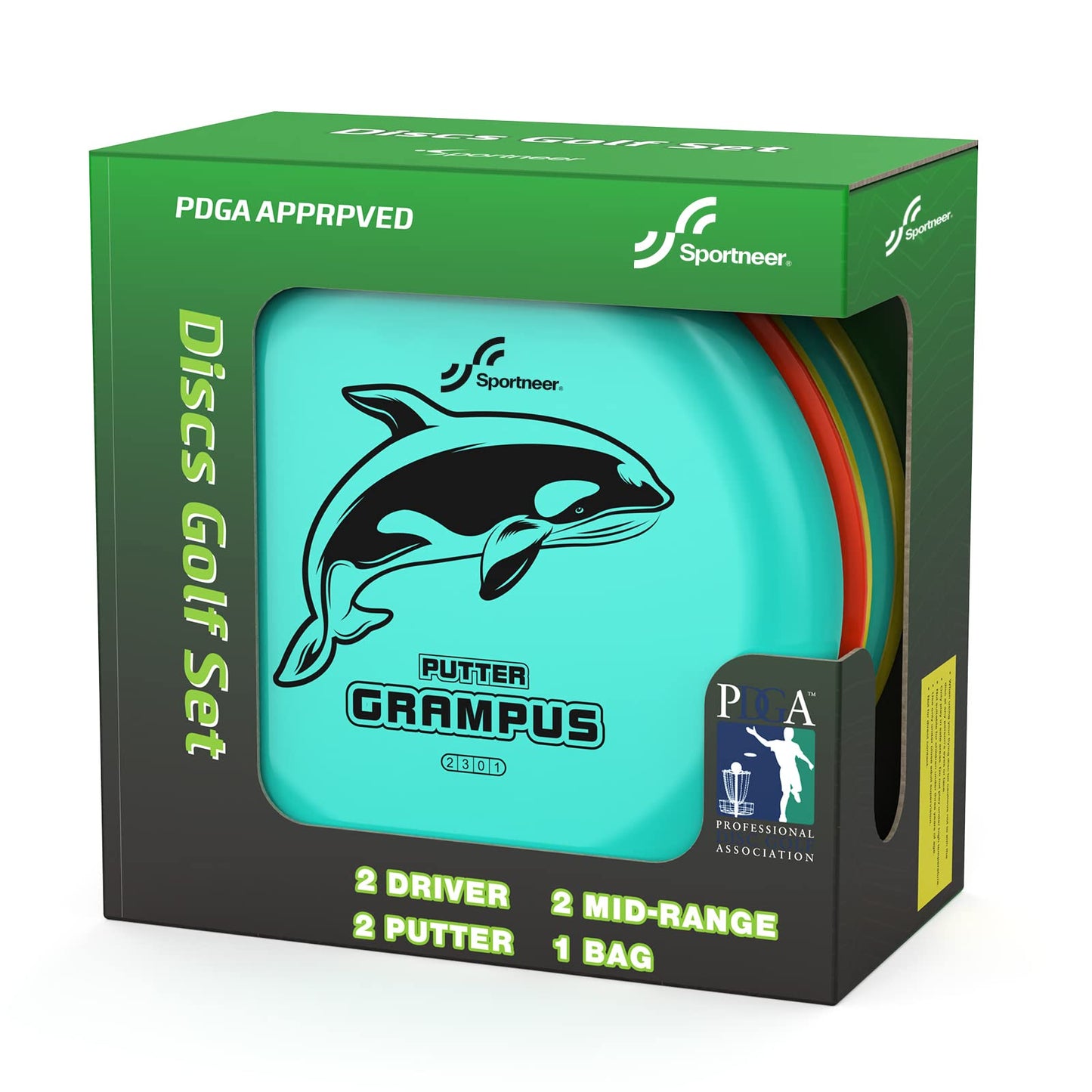 - Sportneer Flying Disc Golf Set | Outdoor Sports Golf Discs with Portable Carrying Bag | Yellow(171g) Blue(164g) Red(165g) -