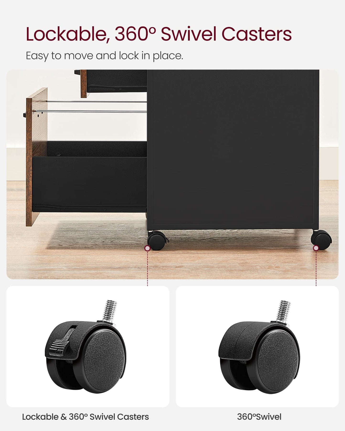 - VASAGLE File Cabinet with 2 Drawers -