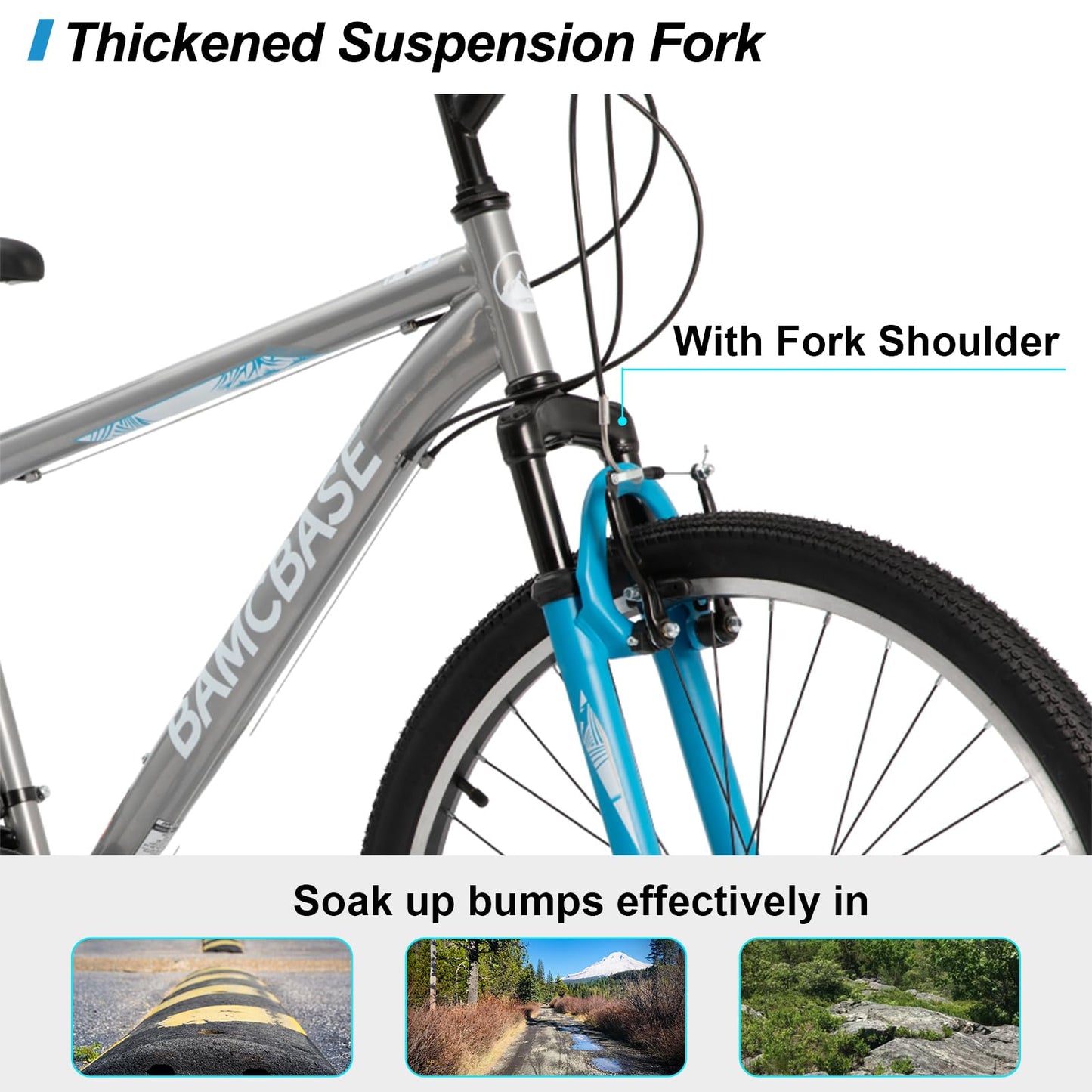 - Hiland 26 Inch Mountain Bike | MTB with 21 Speeds | High-Tensile Steel Frame | V Brake | Hardtail Bicycle for Adults -