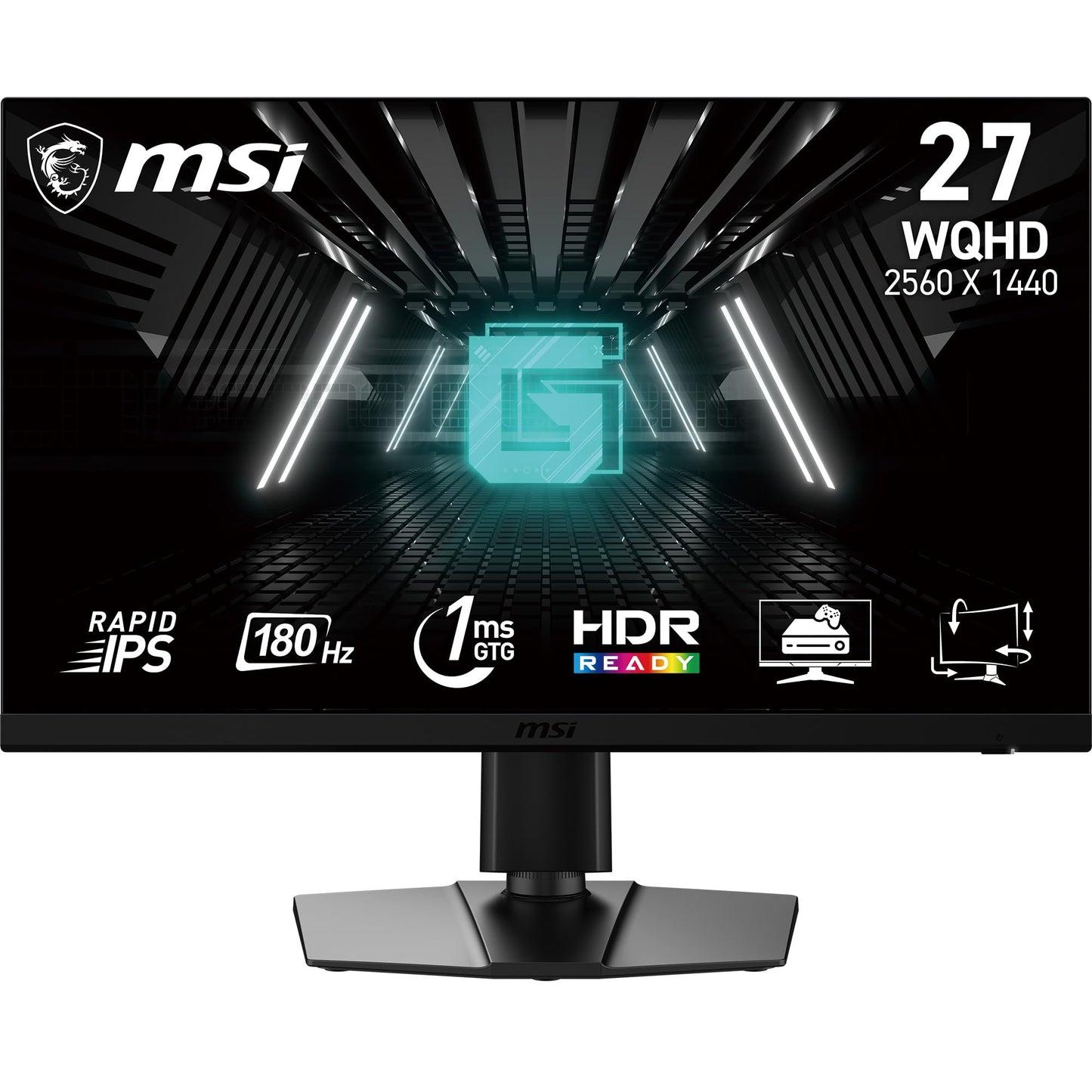 - MSI G272QPF 27 Inch WQHD Gaming Monitor | 2560 x 1440 Rapid IPS Panel | 170 Hz / 1ms GtG, 120.22% sRGB Colour Gamut -