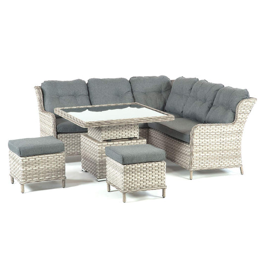 - SunTime Callisto | 7 Seater Garden Patio Rattan Corner Sofa Furniture Set -