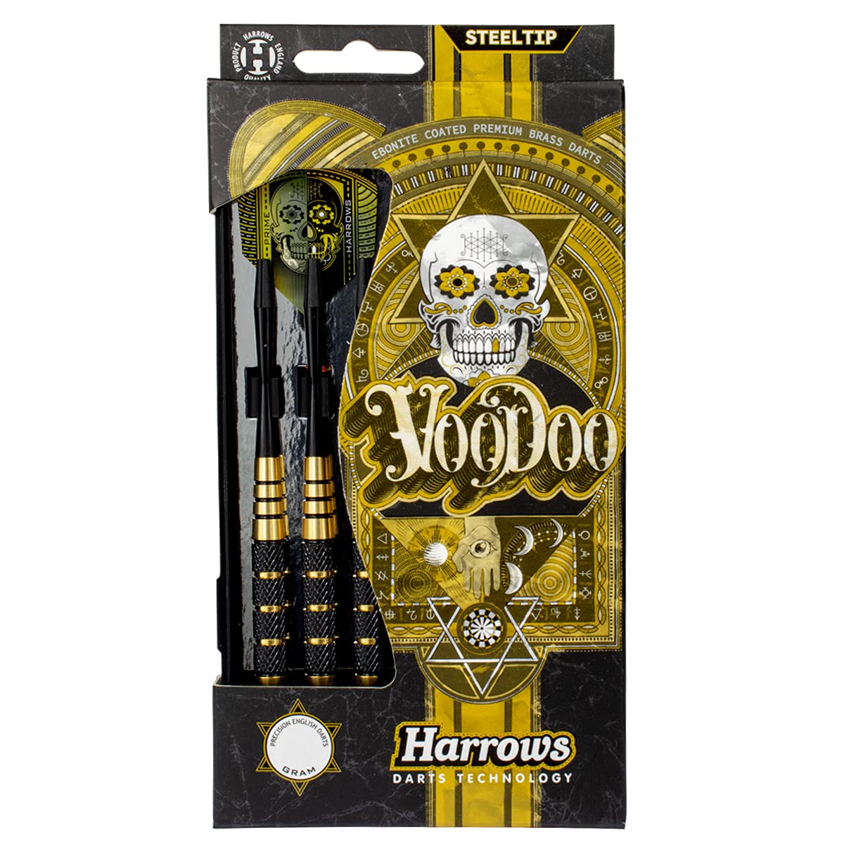 - Harrows Voodoo Brass Steel Tip Darts Set | 19g, 21g, 23g, 25g & 27g -