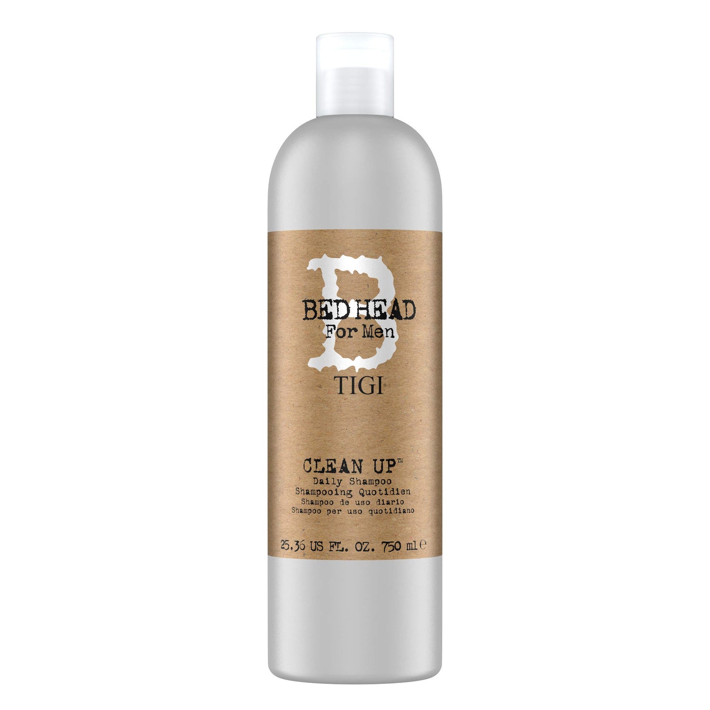 Bed Head for Men by TIGI - Clean Up Mens Daily Shampoo - For Normal Hair - 750 ml