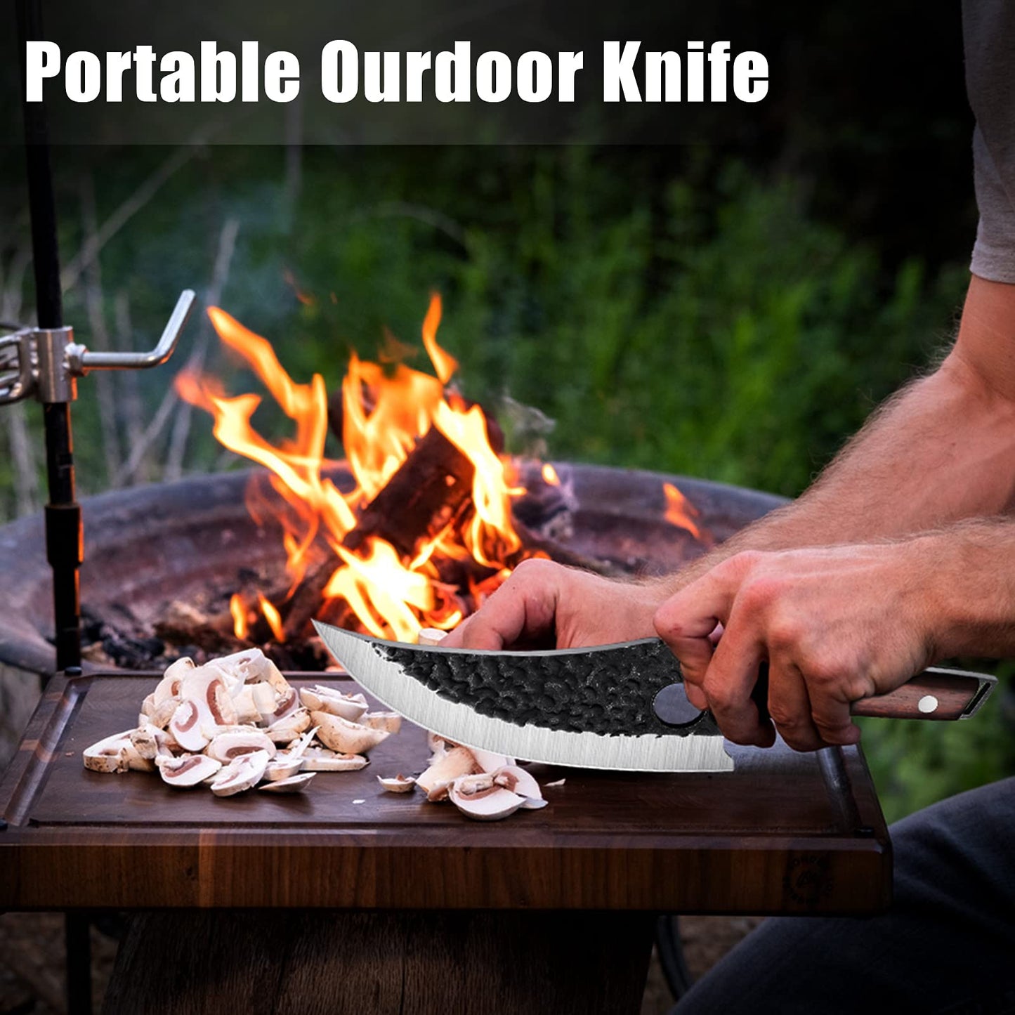 - Tivoli Chef Knife | Boning Knife | Sheath Hand Forged -