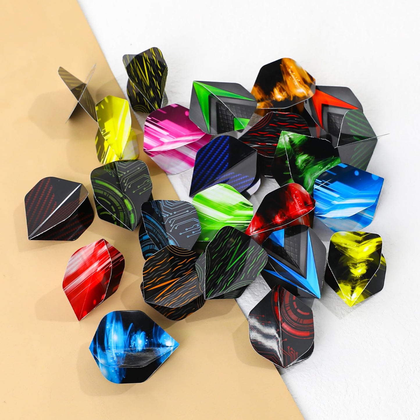 - KALIONE 90Pcs Dart Flights | Standard Dart Flights Durable PET Dart Flights -