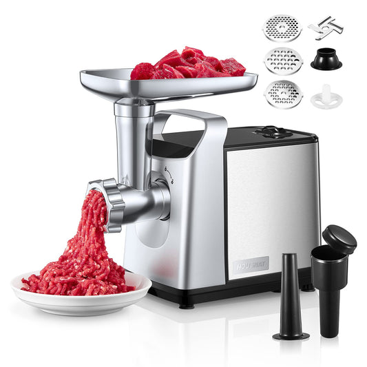 - Electric Meat Mincer Grinder | Stainless Steel 3 in 1 Meat Grinder & Sausage Stuffer -