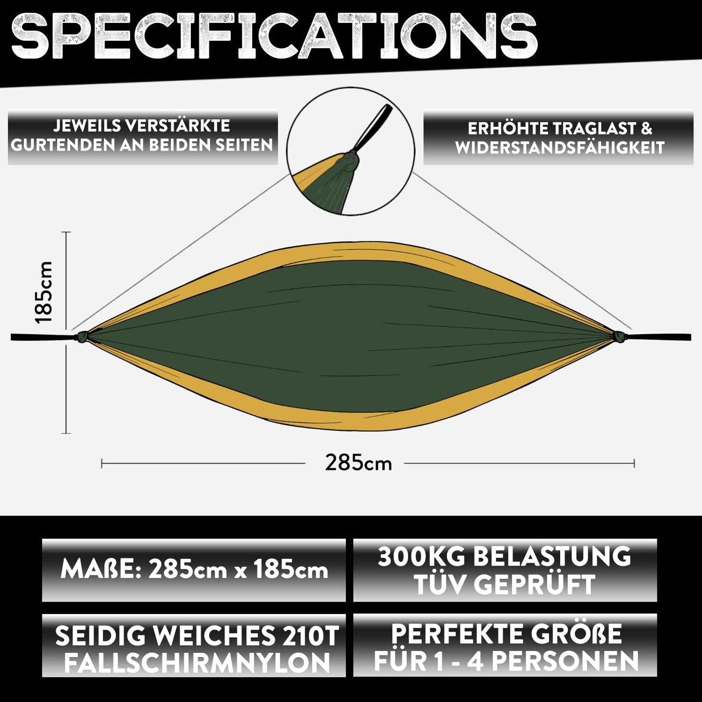 - PURE HANG Premium XXL Hammock | Double -