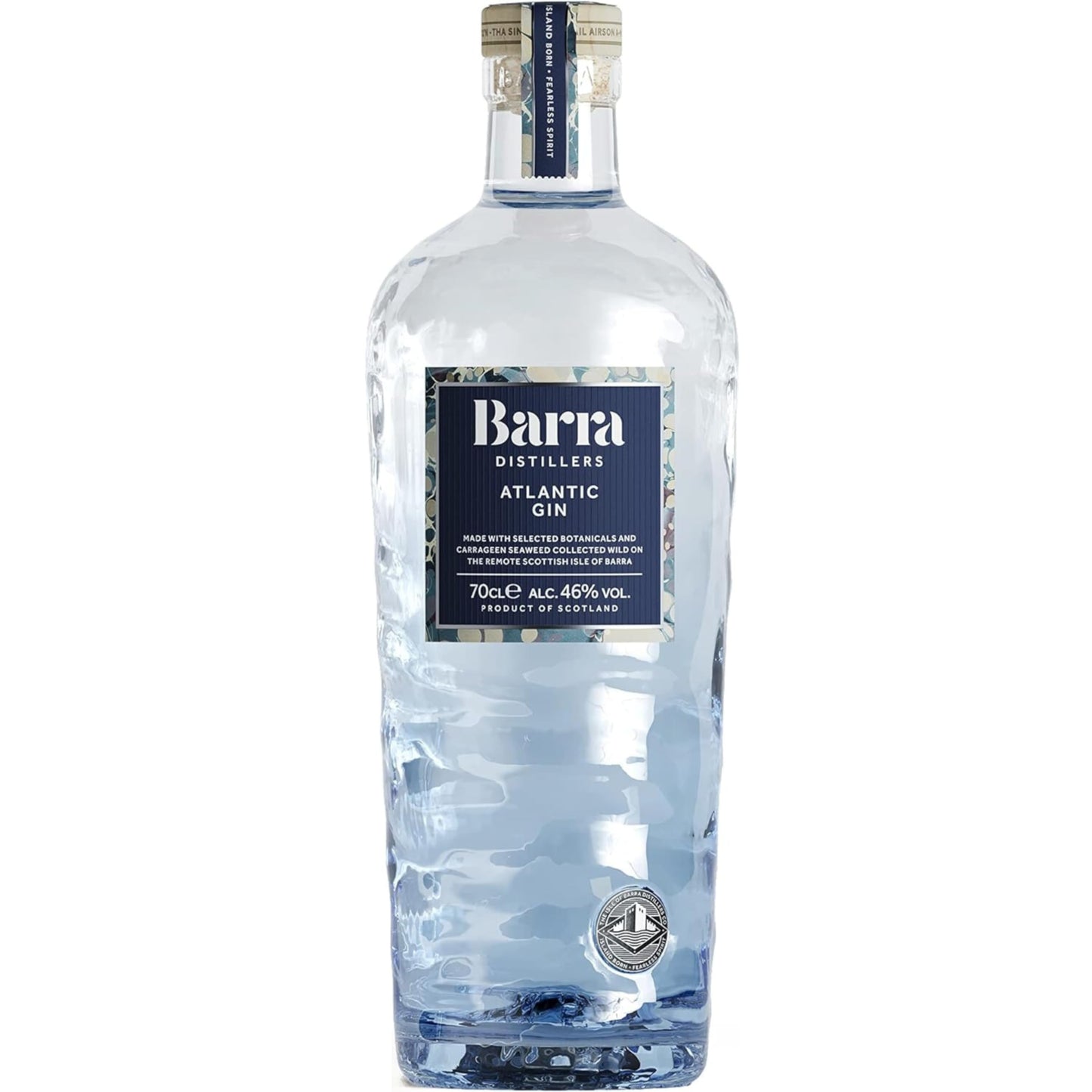 Barra Distillers Barra Atlantic Gin 70cl - 46% ABV - Award Winning Scottish Gin from the Outer Hebrides - Island Born Premium London Dry Gin - 100% Plastic-Free and Recyclable Luxury Gin Bottle
