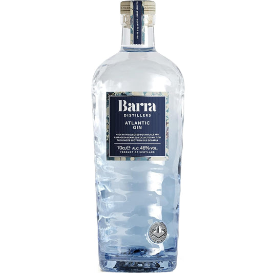 Barra Distillers Barra Atlantic Gin 70cl - 46% ABV - Award Winning Scottish Gin from the Outer Hebrides - Island Born Premium London Dry Gin - 100% Plastic-Free and Recyclable Luxury Gin Bottle
