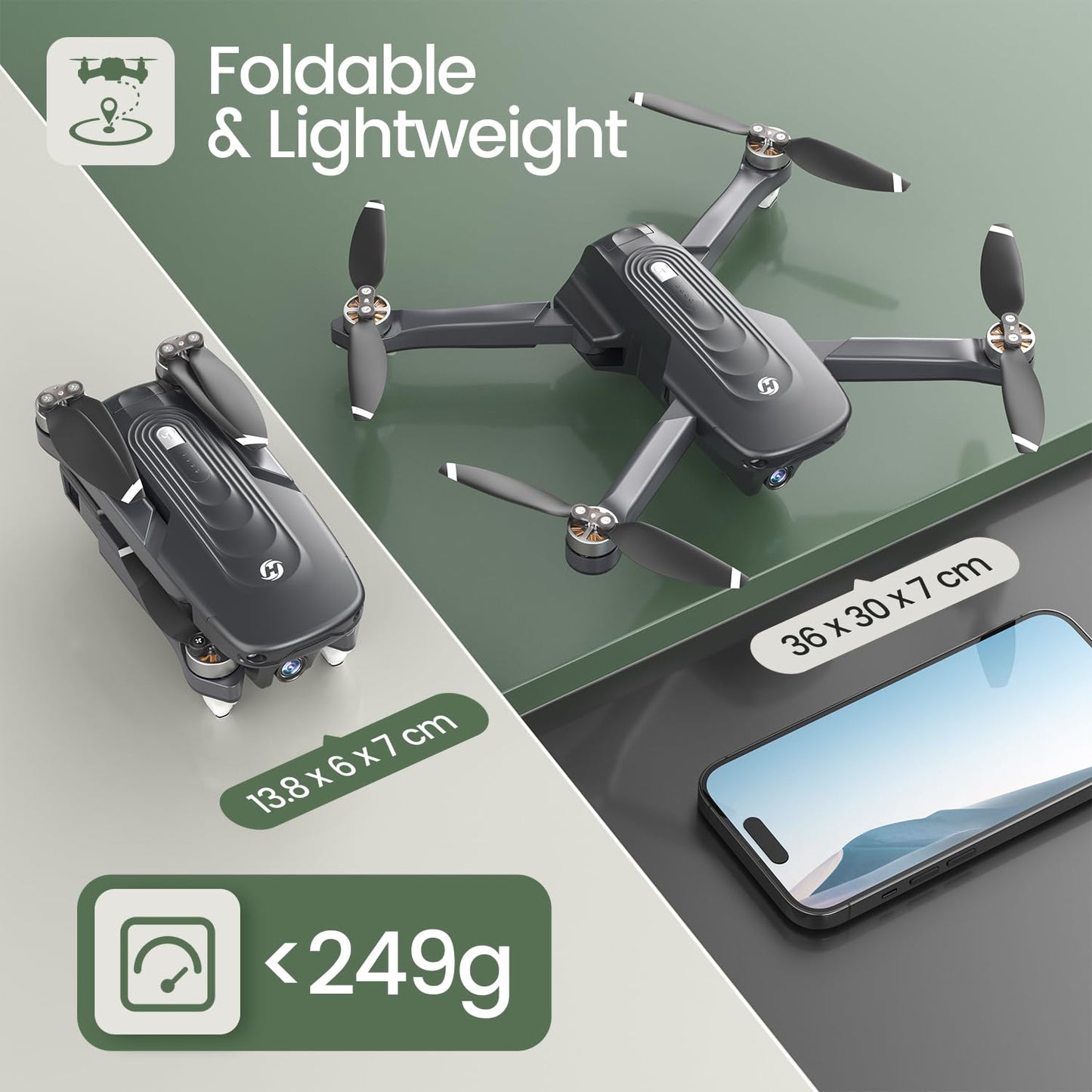 - Holy Stone HS175D Foldable Drone With 4K Camera | 46 Mins Long Flight -