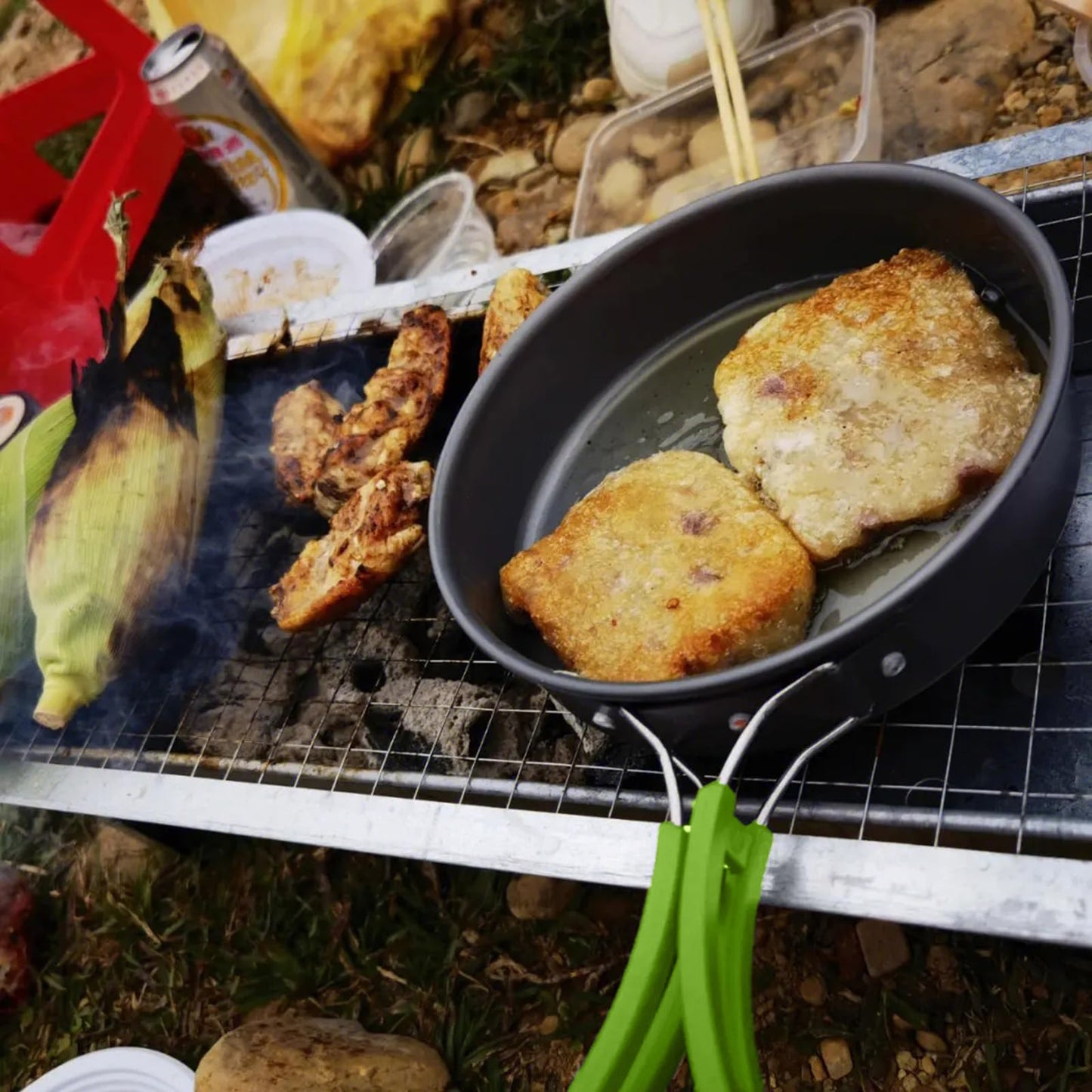 - Queta 10-Piece Cookware Kit | Picnic Pots Cookware Camping Set -