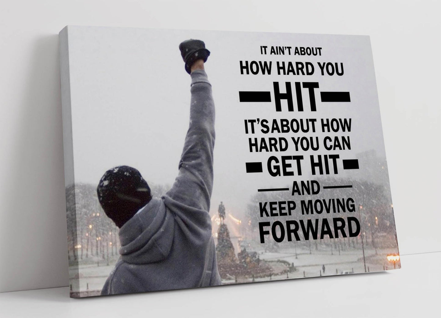 - ROCKY STEPS MOTIVATIONAL QUOTE | CANVAS | WALL ART -