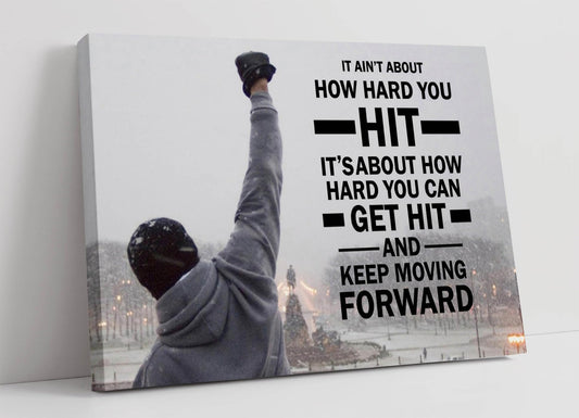- ROCKY STEPS MOTIVATIONAL QUOTE | CANVAS | WALL ART -