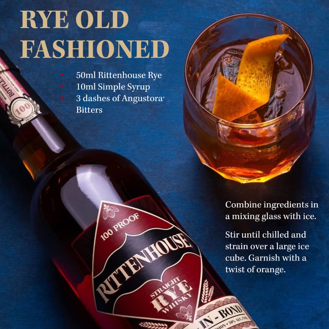 - Rittenhouse Straight Rye Whisky | Bottled-In-Bond | 70cl | 50% ABV -