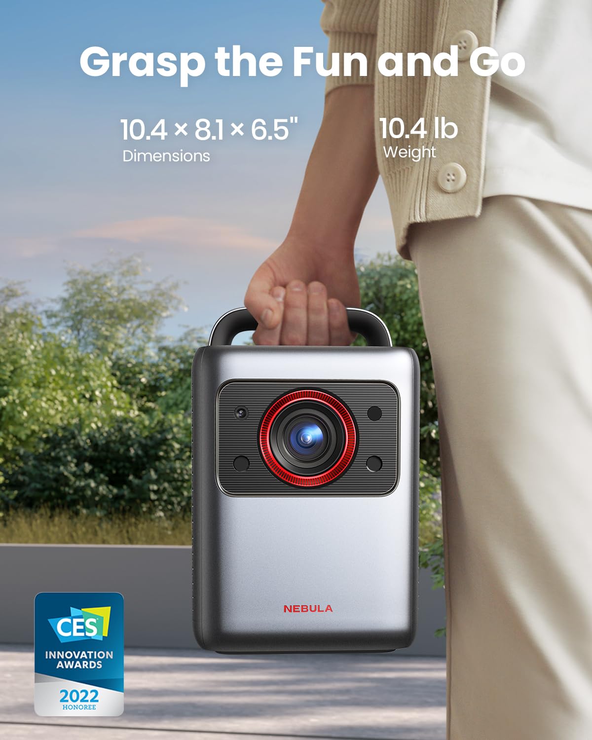 Anker NEBULA Cosmos Laser 4K Projector, Portable Projector with 2200 ANSI Lumens, Android TV 10.0, Autofocus, Auto Keystone Correction, Screen Fit, Home Theater Projector with Wi-Fi & Bluetooth