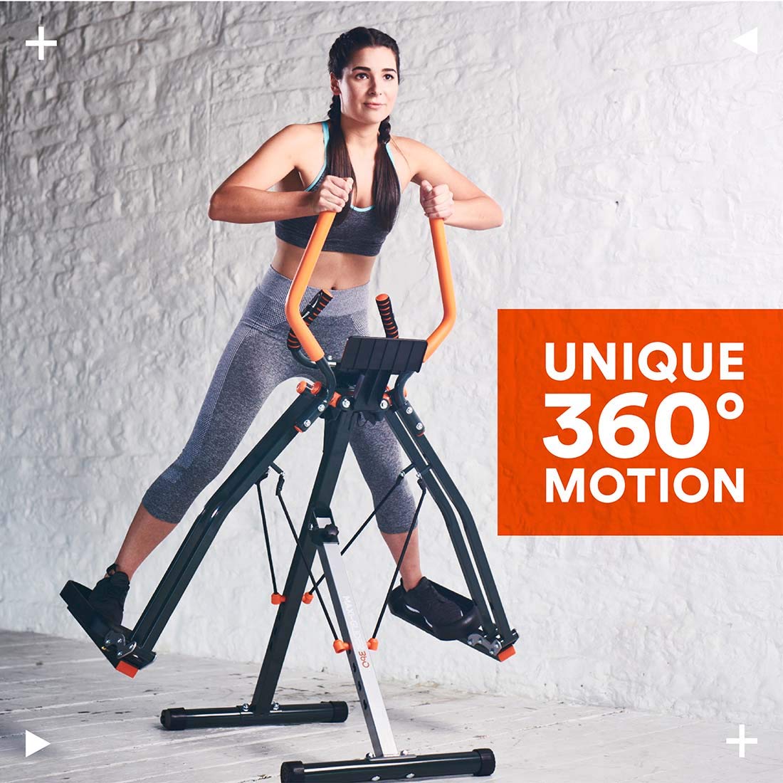 - New Image Maxi-Glider 360-10-in-1 Cross Trainer | Foldable Indoor Exercise Equipment -