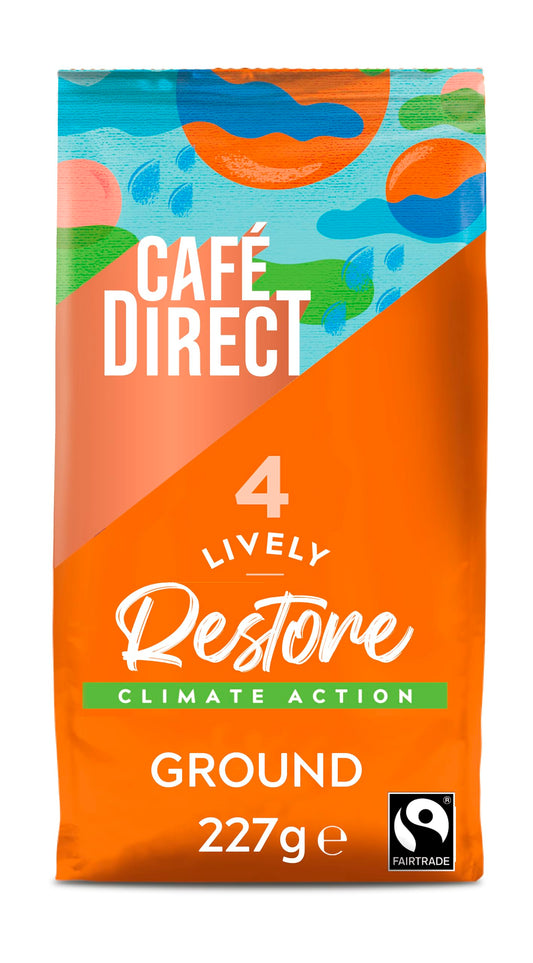 Cafédirect Restore Roast Fairtade Ground Coffee 227g (Pack of 6)