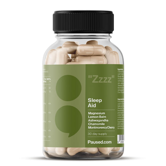 - Paused Sleep Aid Supplement - 60 Capsules | 1 Month Supply Sleep Support | Vegan & Gluten-Free -
