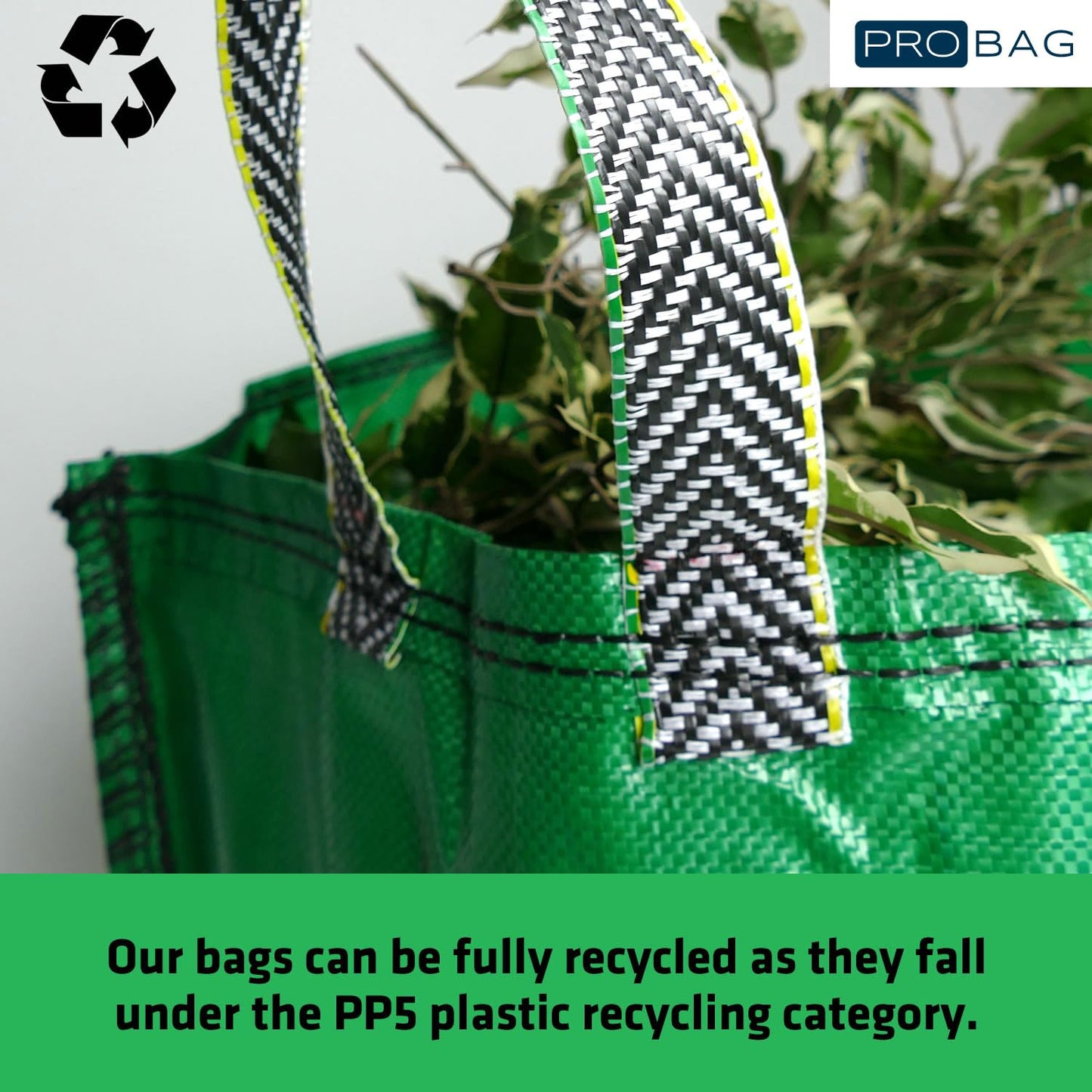 - Garden Waste Bags | 120 Litre | 1 to 5 Sacks | PREMIUM GRADE | Industrial Fabric and Handles | Heavy Duty Garden/Green Waste Sacks (3 sacks) -