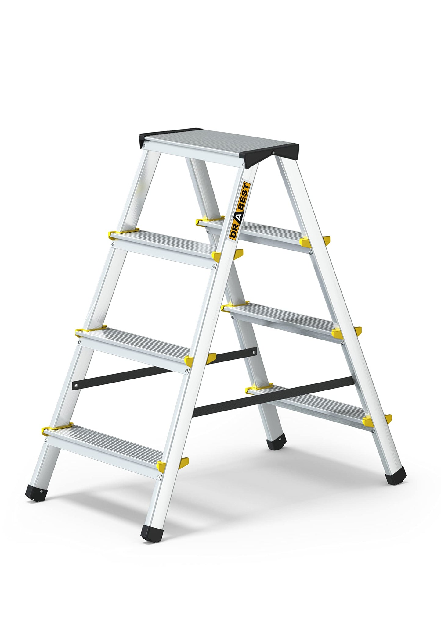 - Drabest PRO SERIES LADDERS 2x4-Step Aluminum Double-Sided Household Ladder | 150 KG –Aluminum Step Ladder | Ladders Multi Purpose | Folding Step Ladder –